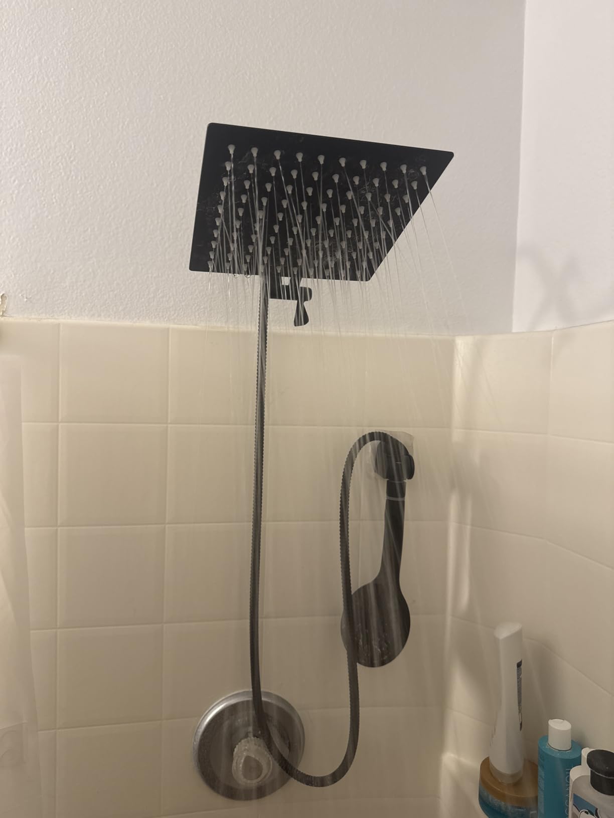 Shower Head, 8'' High Pressure Rainfall/Handheld Shower Combo, Matte Black customer photo 1