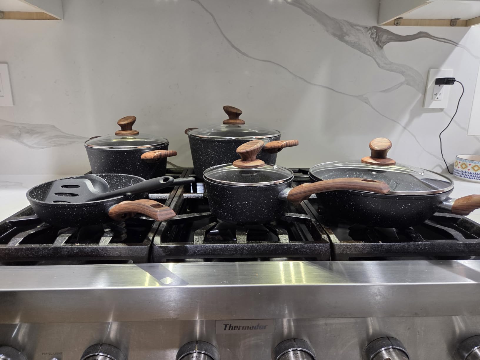 Kitchen Academy Pots and Pans Set Non Stick, 12pcs Induction Cookware customer photo 2