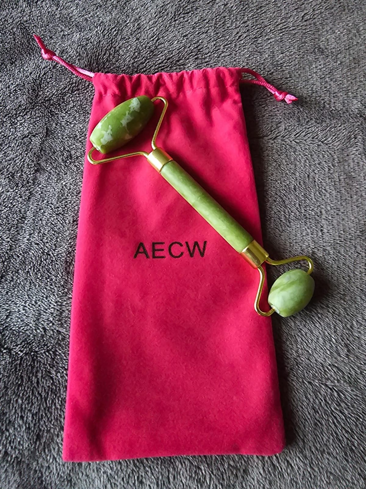 AECW Natural Jade Roller for Face Eyes Tool Jade Facial Roller Noiseless Facial Massage Roller customer photo 1