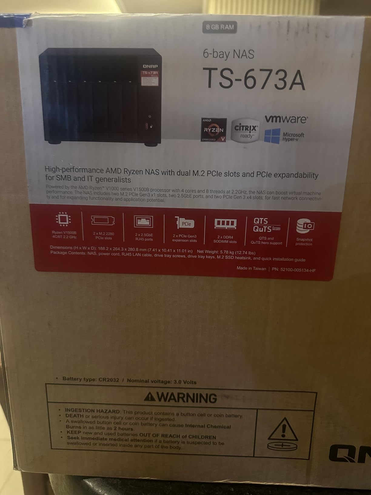 QNAP TS-673A-8G 6 Bay High-Performance NAS with 2 x 2.5GbE Ports and Two PCIe Gen3 Slots customer photo 2