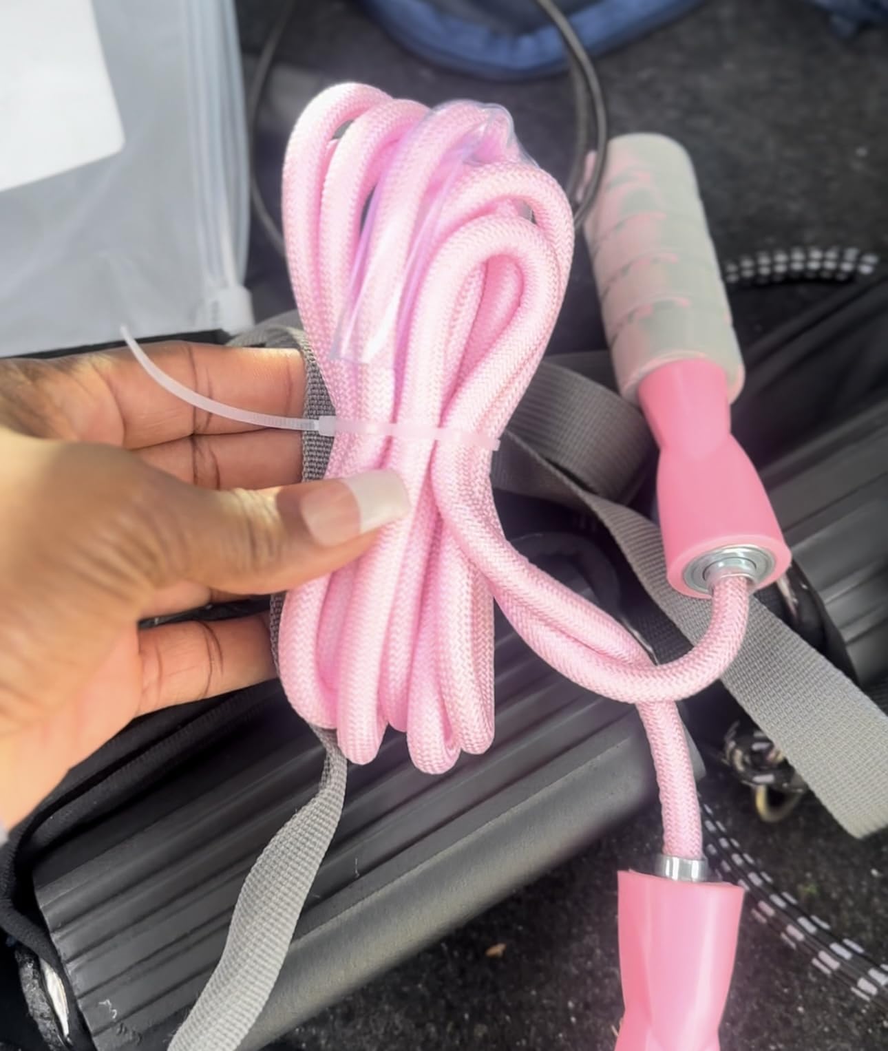 Jump Rope Cotton Adjustable Skipping Weighted jumprope for Women, Adult and Children Athletic Fitness Exercise Jumping Rope customer photo 1