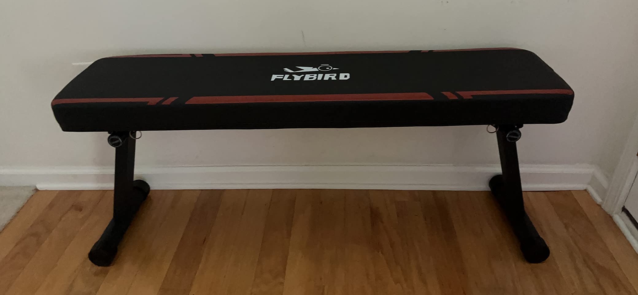 FLYBIRD Foldable Flat Weight Bench for Home Gym, 1000 lbs Capacity with Dual Locking for Strength Training, Easy Setup & Storage for Small Apartments, Lifting, Hip Thrust, Dumbbell Workout customer photo 1