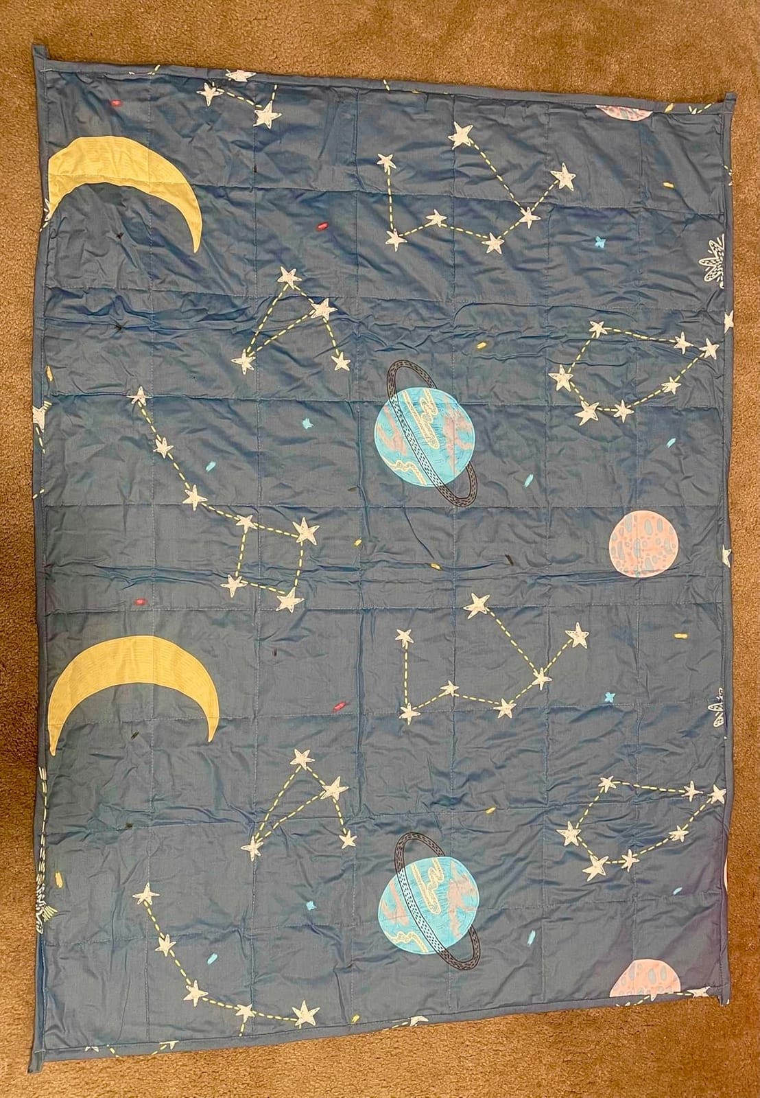 Mr. Sandman Weighted Blanket 3 Pounds Washable, Best for 20-40lb Breathable Cotton Heavy Blanket with Nontoxic Glass Beads - 36