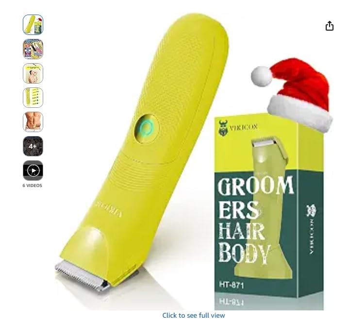 VIKICON Manscape Trimmer for Men, No Nicks Electric Body/Ball/Pubic Shaver customer photo 2