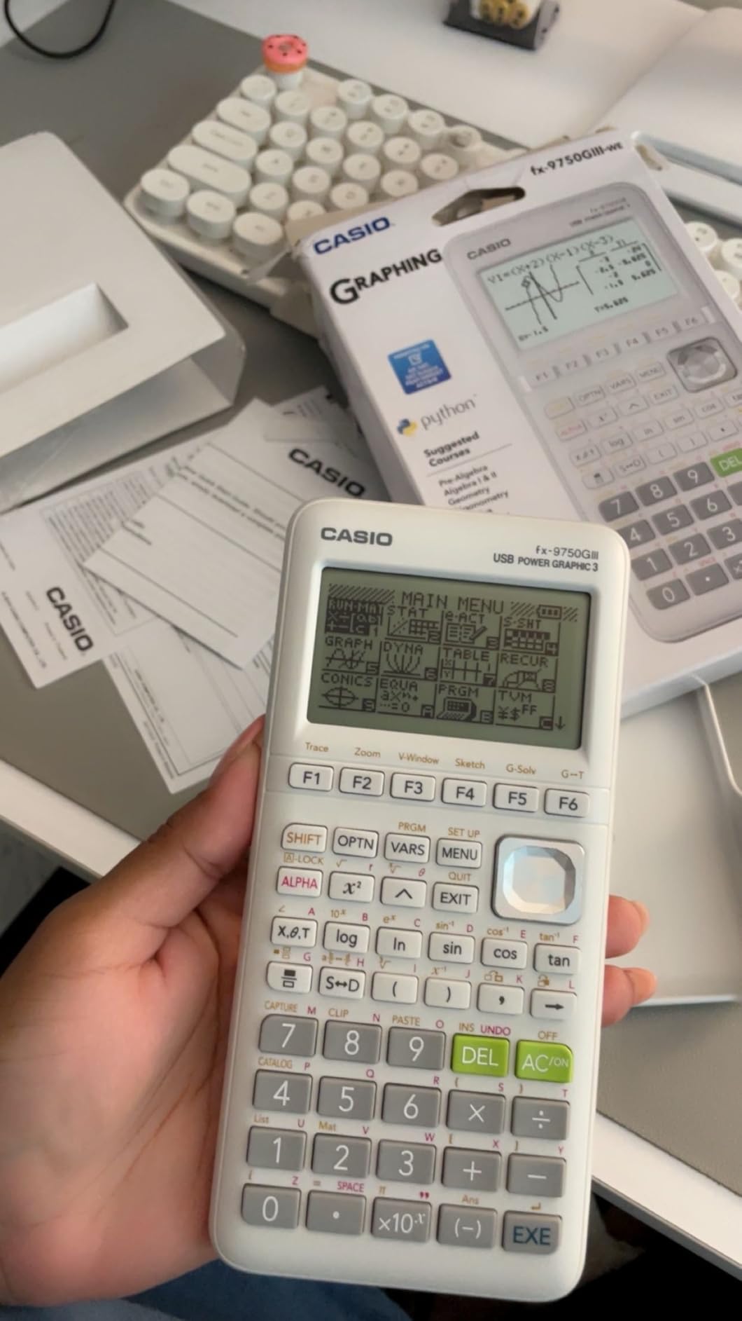 Casio fx-9750GIII Graphing Calculator, Python Programming, Pink customer photo 1