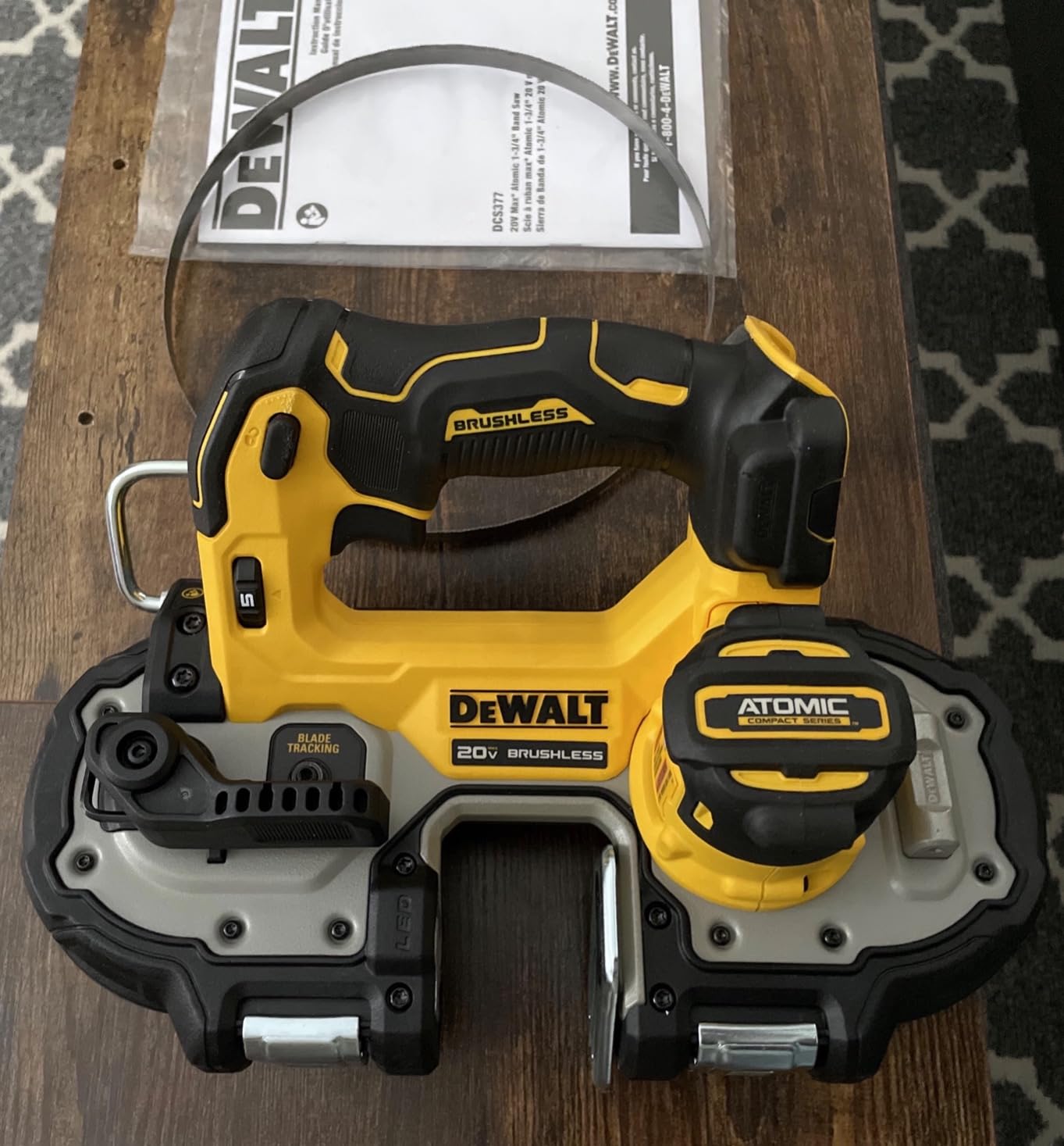 DEWALT ATOMIC 20V MAX Brushless Cordless 1-3/4 in. Compact Bandsaw, Bare Tool Only (DCS377B) customer photo 1