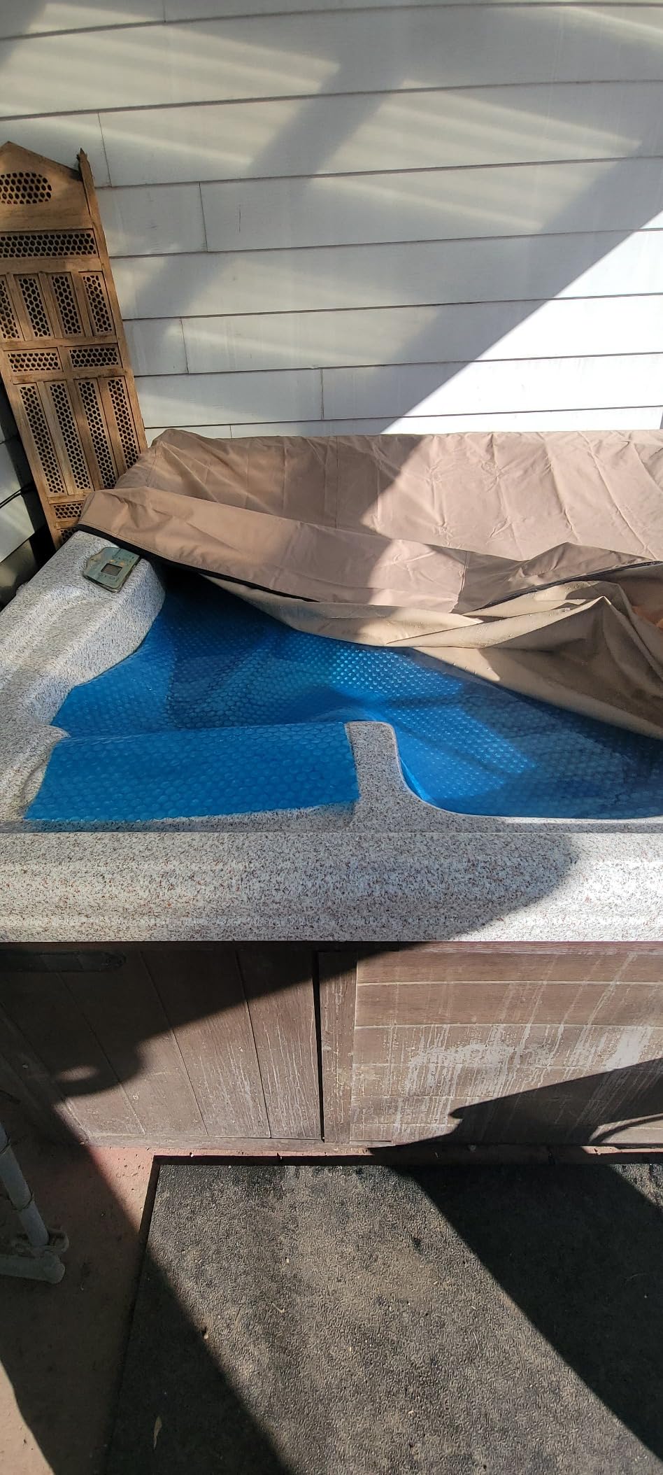 Waterproof Hot Tub Cover -Outdoor Spa Cover Cap(Fit 91''x91 x 20'') customer photo 2