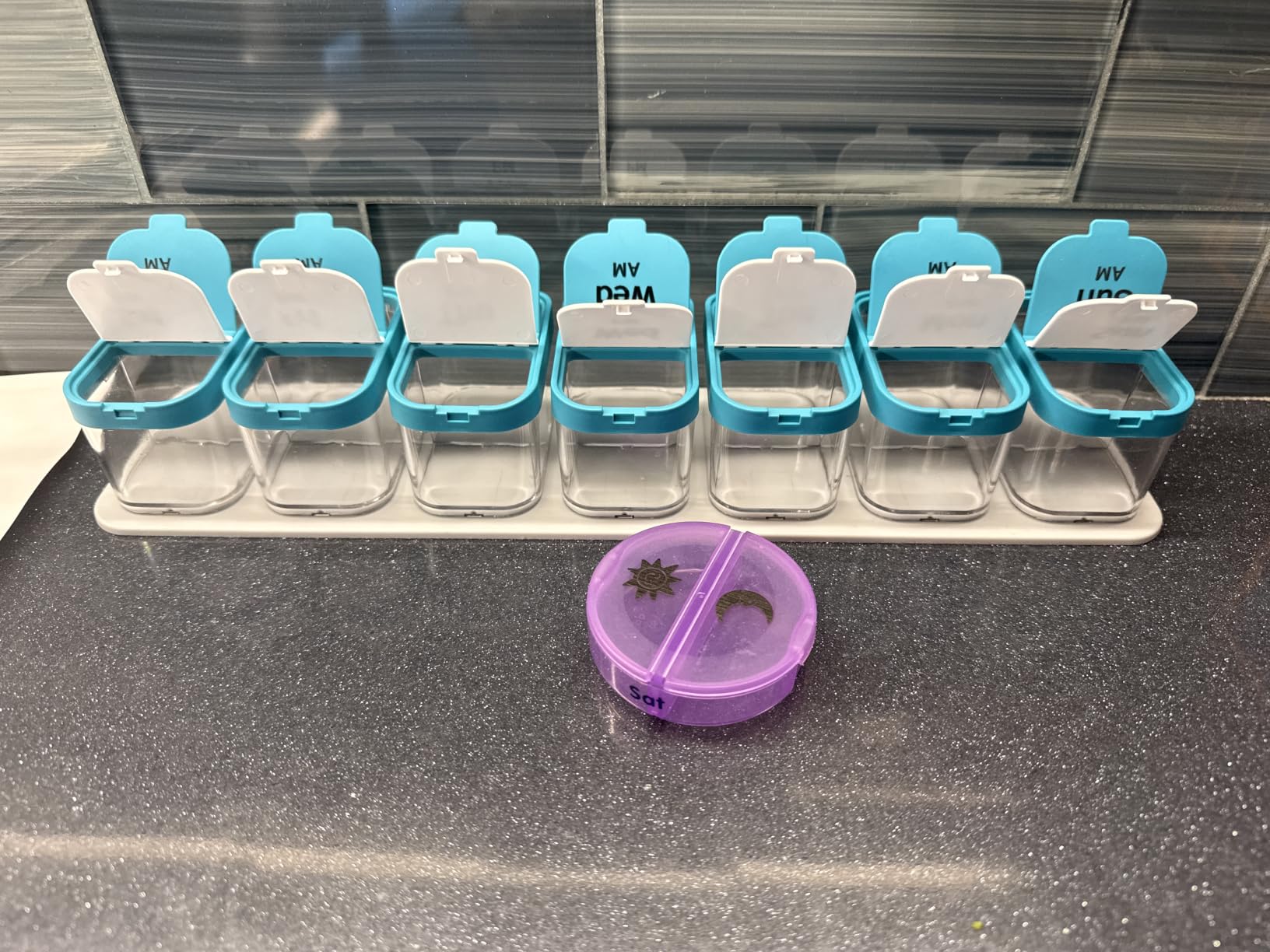 Extra Large Pill Organizer – Weekly Pill Box 7 Day AM PM for Big Vitamins & Supplements, Large Capacity Medication Dispenser with 7 Detachable Compartments, XL Pill Organizer 2 Times a Day customer photo 1