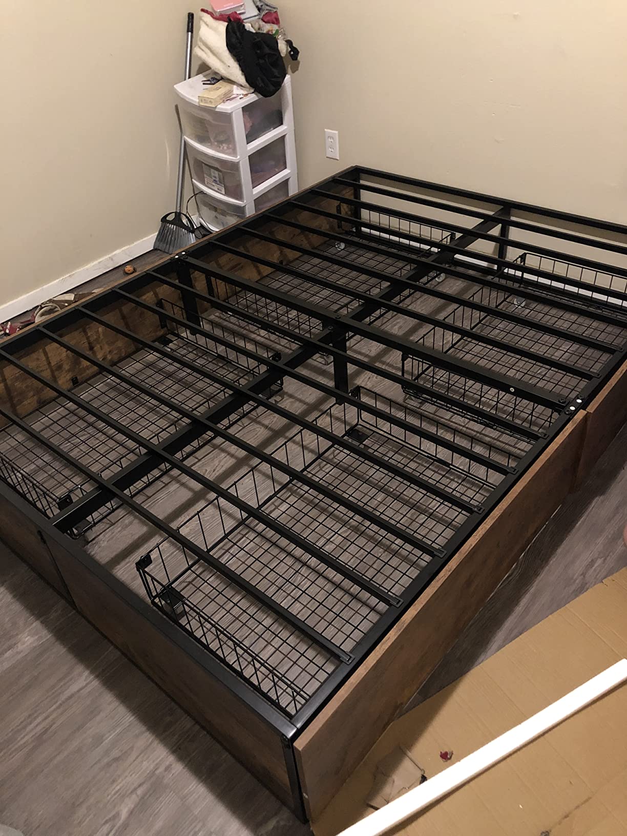 SHA CERLIN Queen Size Platform Bed Frame with 4 Storage Drawers customer photo 2