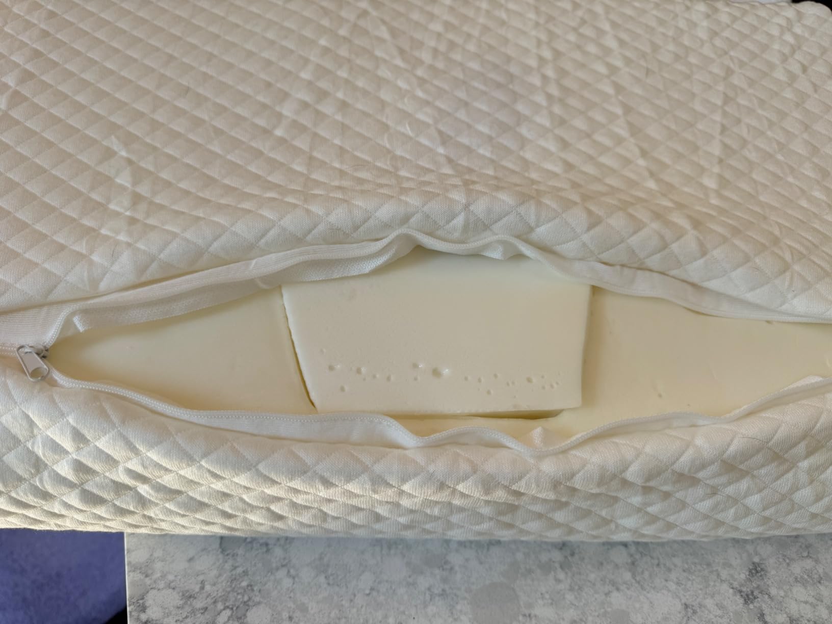 ZAMAT Memory Foam Pillow for Neck Pain Relief, Adjustable Ergonomic Cervical Pillow for Sleeping, Orthopedic Neck Pillow with Washable Cover, Bed Pillows for Side, Back, Stomach Sleepers customer photo 1