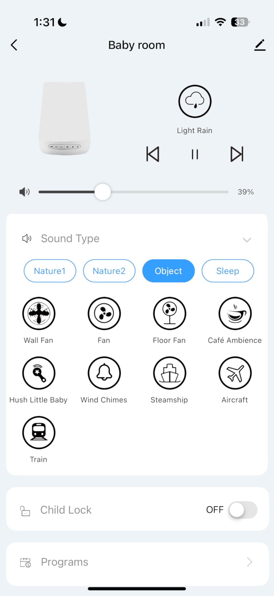 Momcozy Smart Baby Sound Machine with Night Light, White Noise Machine customer photo 1