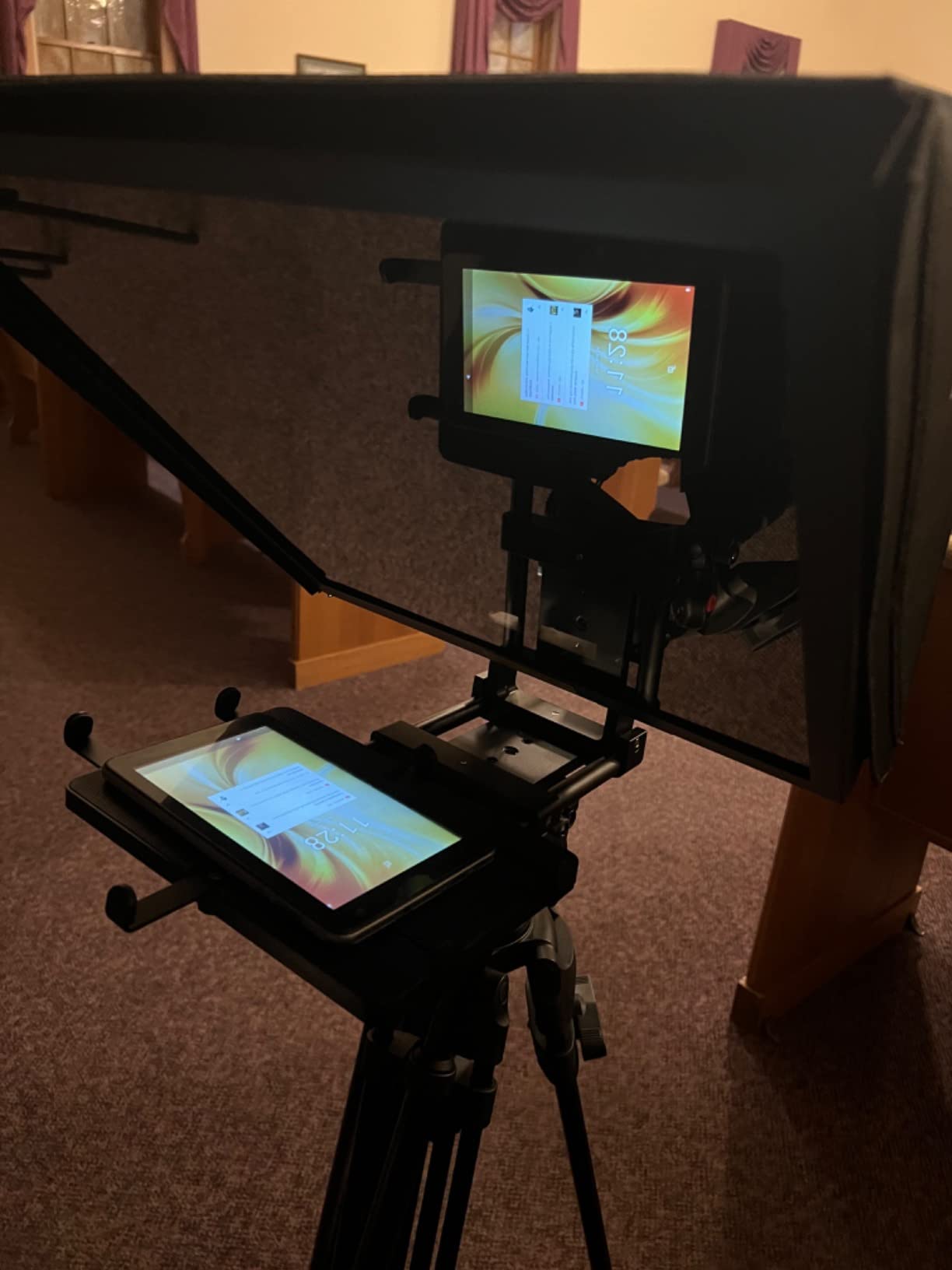 GVM Teleprompters for ipad Tablet DSLR Camera Portable 18'' Teleprompter Kit with Remote Control & App,Solid Aluminum Constructions,Colorless Spectroscope,Ultra HD Wide-Angle Lens customer photo 2