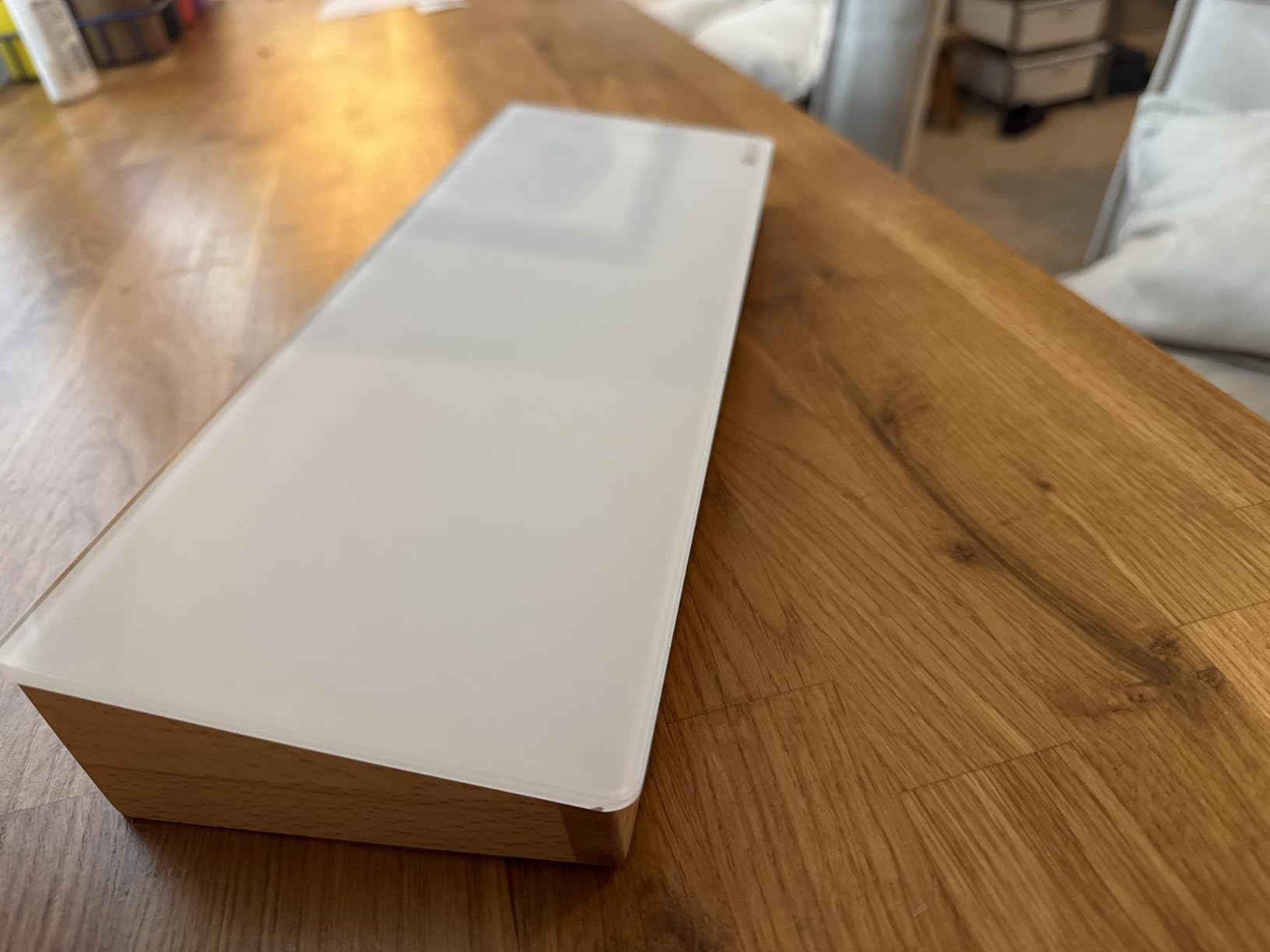 Glass Desktop Whiteboard with Wood Organizer for Small Office Accessories, Aesthetic Desk Dry Erase White Board with Drawer for Home Office Cubicle, Marker & Eraser Included, Yeoux customer photo 1