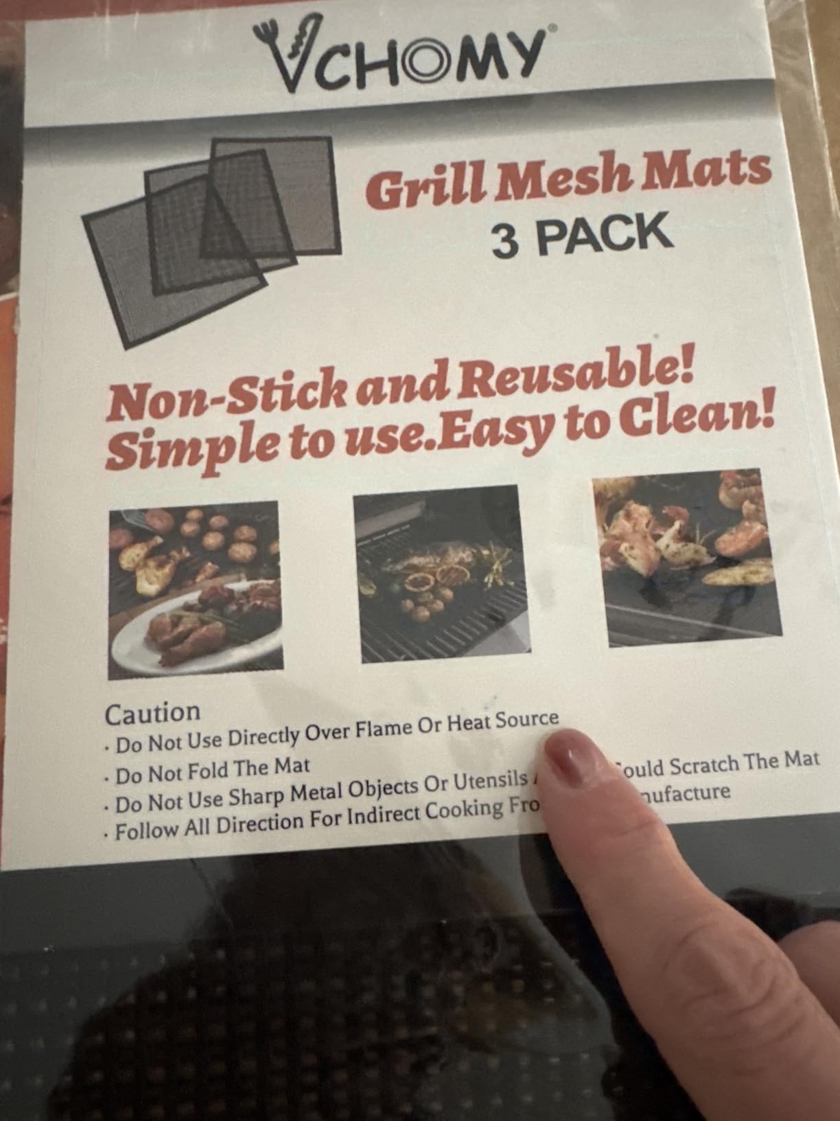 Grill Mesh Mat Set of 3 - Heavy Duty BBQ Non-stick Cooking Sheet Liners Reusable Teflon Barbecue Grilling Net for Outdoor Smoker, Pellet, Gas, Charcoal Grills - 11.8x13.8 customer photo 2