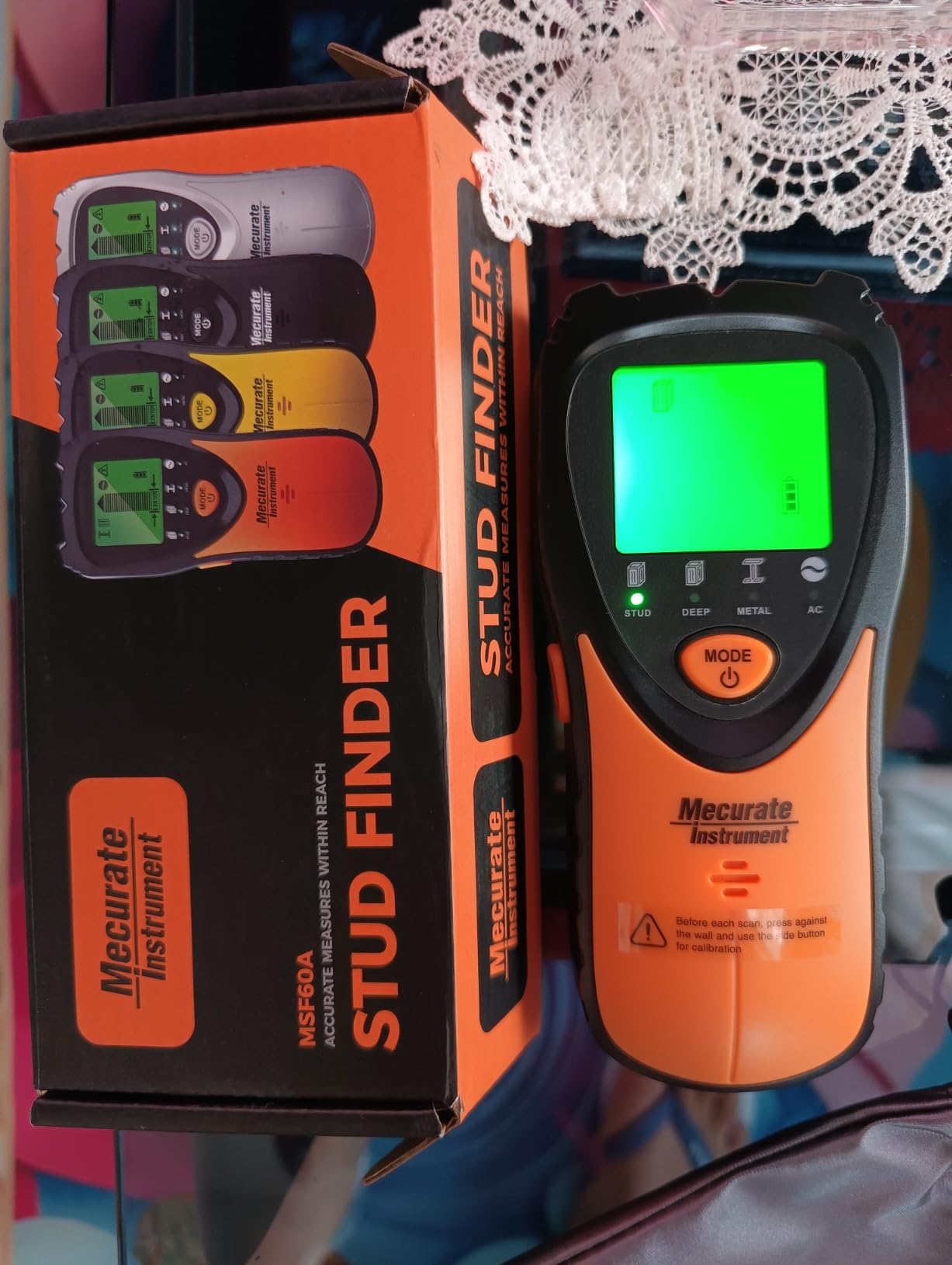 Mecurate 5-in-1 Stud Finder Wall Scanner for Studs, Metal & Live AC Wires customer photo 1