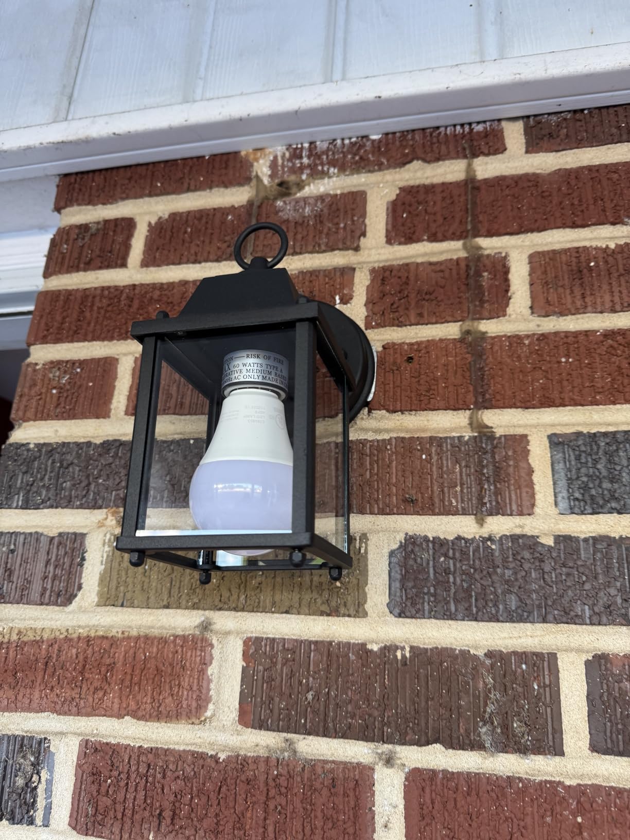 LIT-PaTH Outdoor Wall Light Fixture, Aluminum Glass, Black, 1 Pack customer photo 1