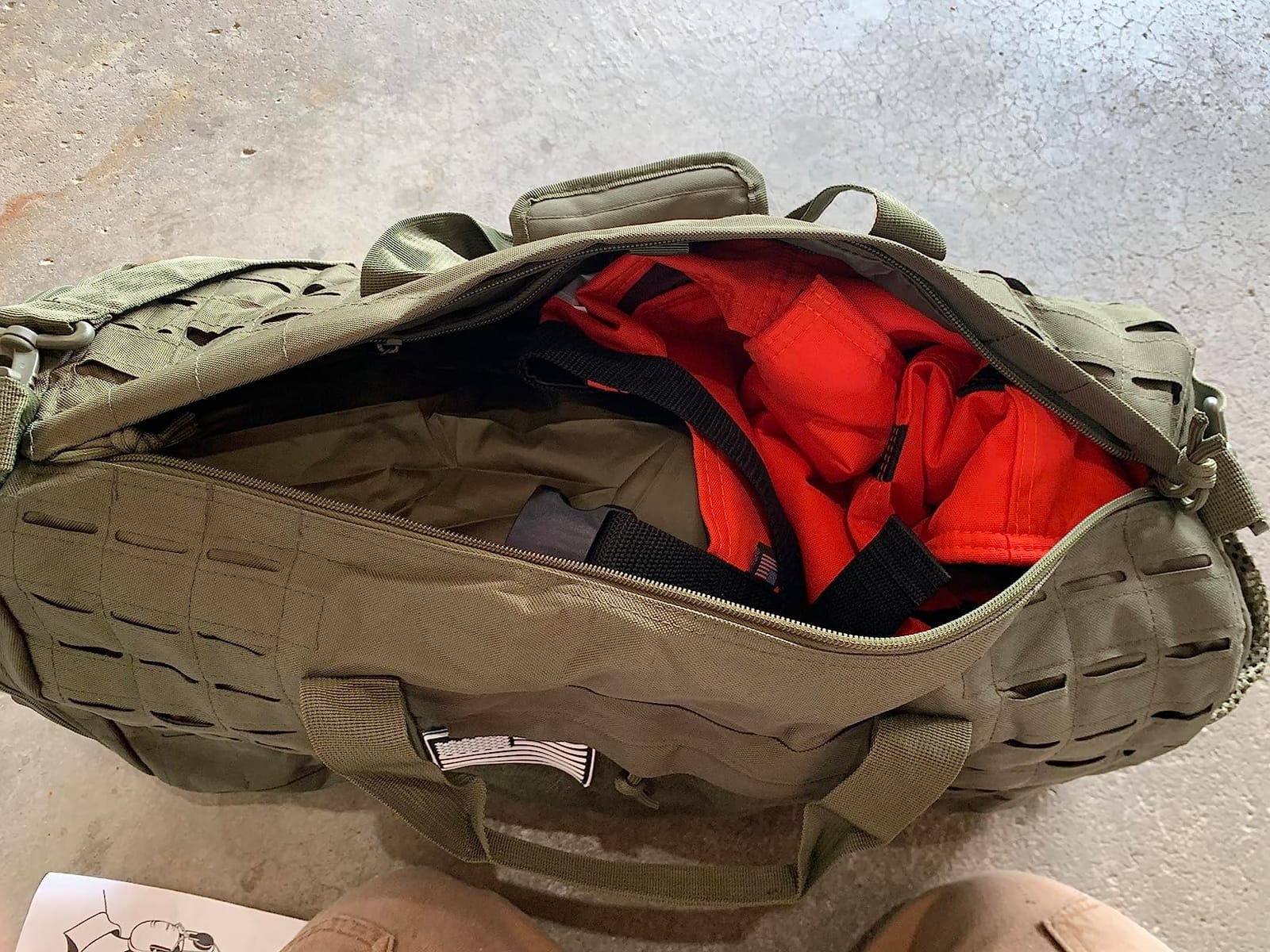 QT&QY 40L Military Tactical Duffle Bag For Men Sport Gym Fitness Tote Travel Training Workout With Shoe Compartment Basketball Football Weekender customer photo 1