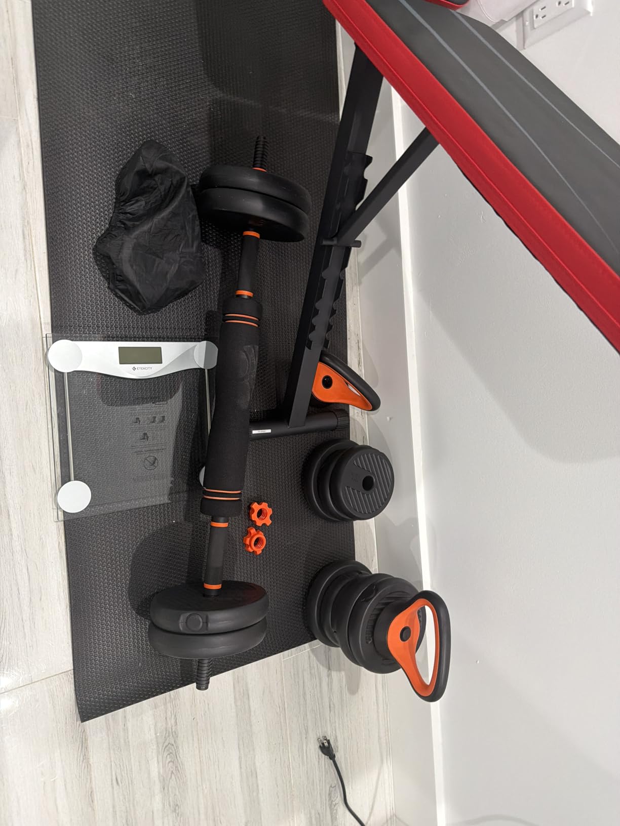 FEIERDUN DS2 Adjustable Dumbbells, 20/30/40/45/70/90lbs Free Weight Set with Connector, 5 in1 Dumbbells Set Used as Barbell, Kettlebells, Push up Stand, Weight Plate, Fitness Exercises for Home Gym Suitable Men/Women customer photo 1