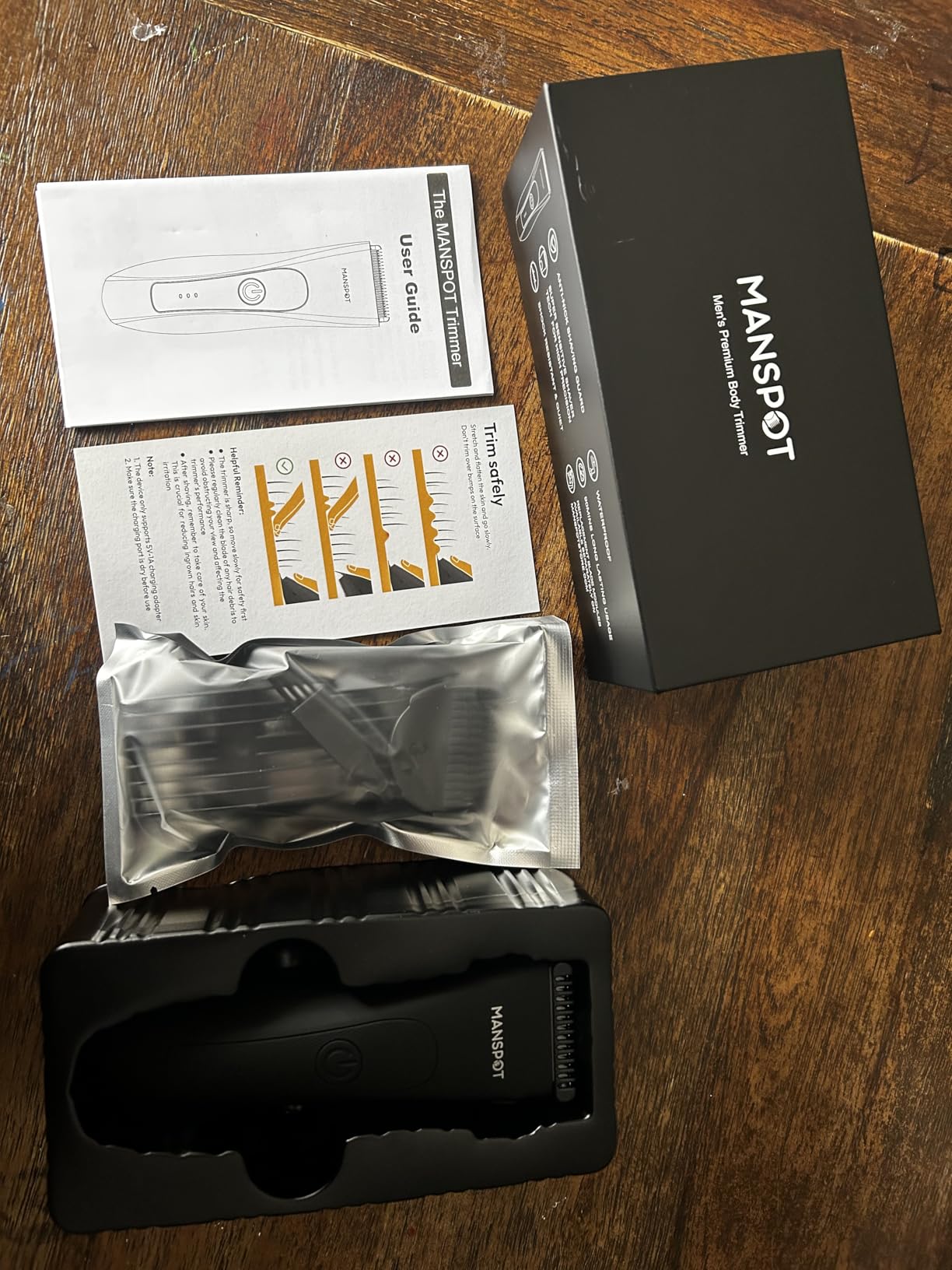 MANSPOT Manscape Groin & Body Hair Trimmer for Men, Electric Pubic Shaver | Replaceable Ceramic Blade, Ball Razors for Men, Manscape Kit with 4 Guards, IPX7 Waterproof, Wet/Dry Use, 90-Minute Shaving customer photo 2