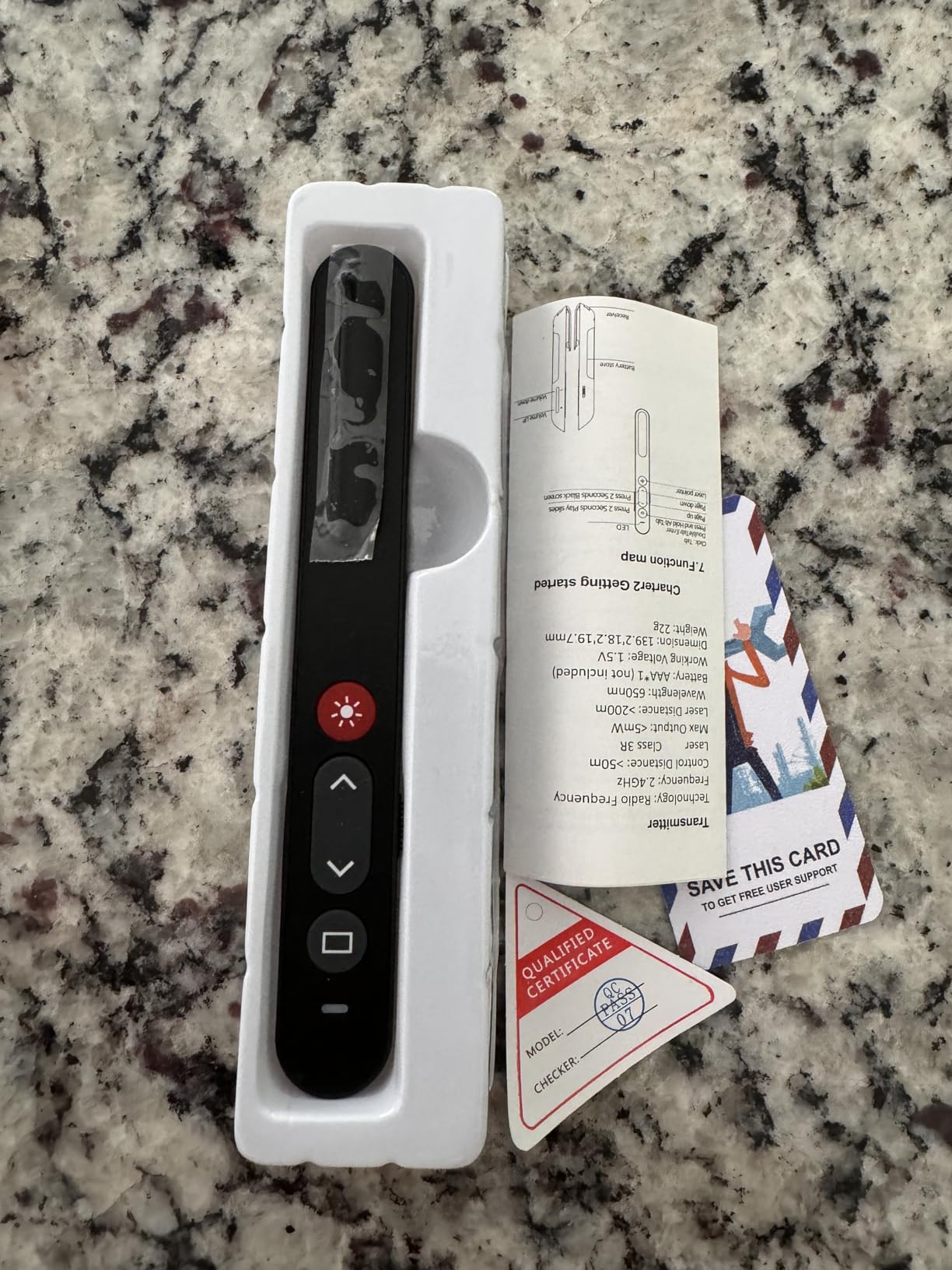 Laser Pointer for Presentations, Wireless Presenter Clicker for PowerPoint Slide with Hyperlink & Volume Control, Presentation Remote for Mac/Computer/Laptop, Google Slide/PPT/Keynote customer photo 1