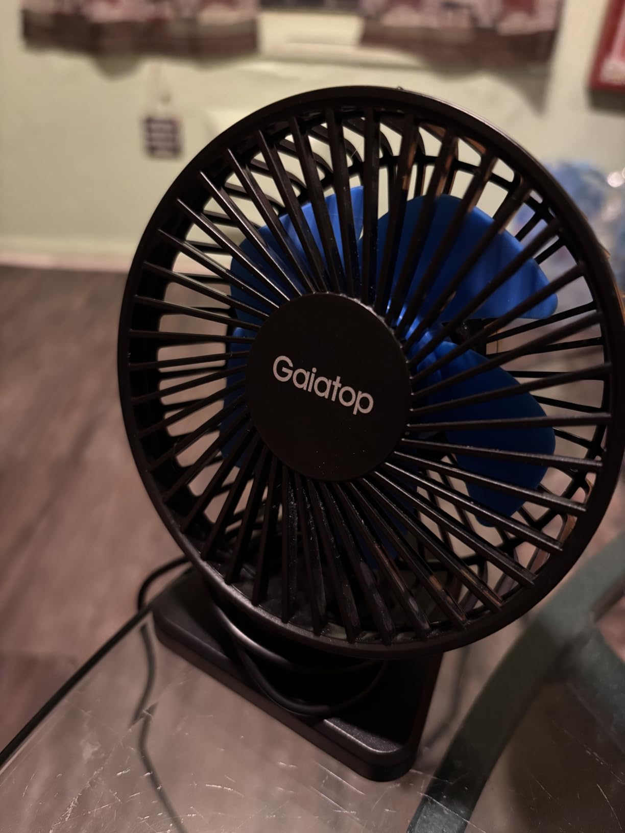 Gaiatop USB Desk Fan, Personal Portable Quiet Small Table Desktop fan customer photo 2