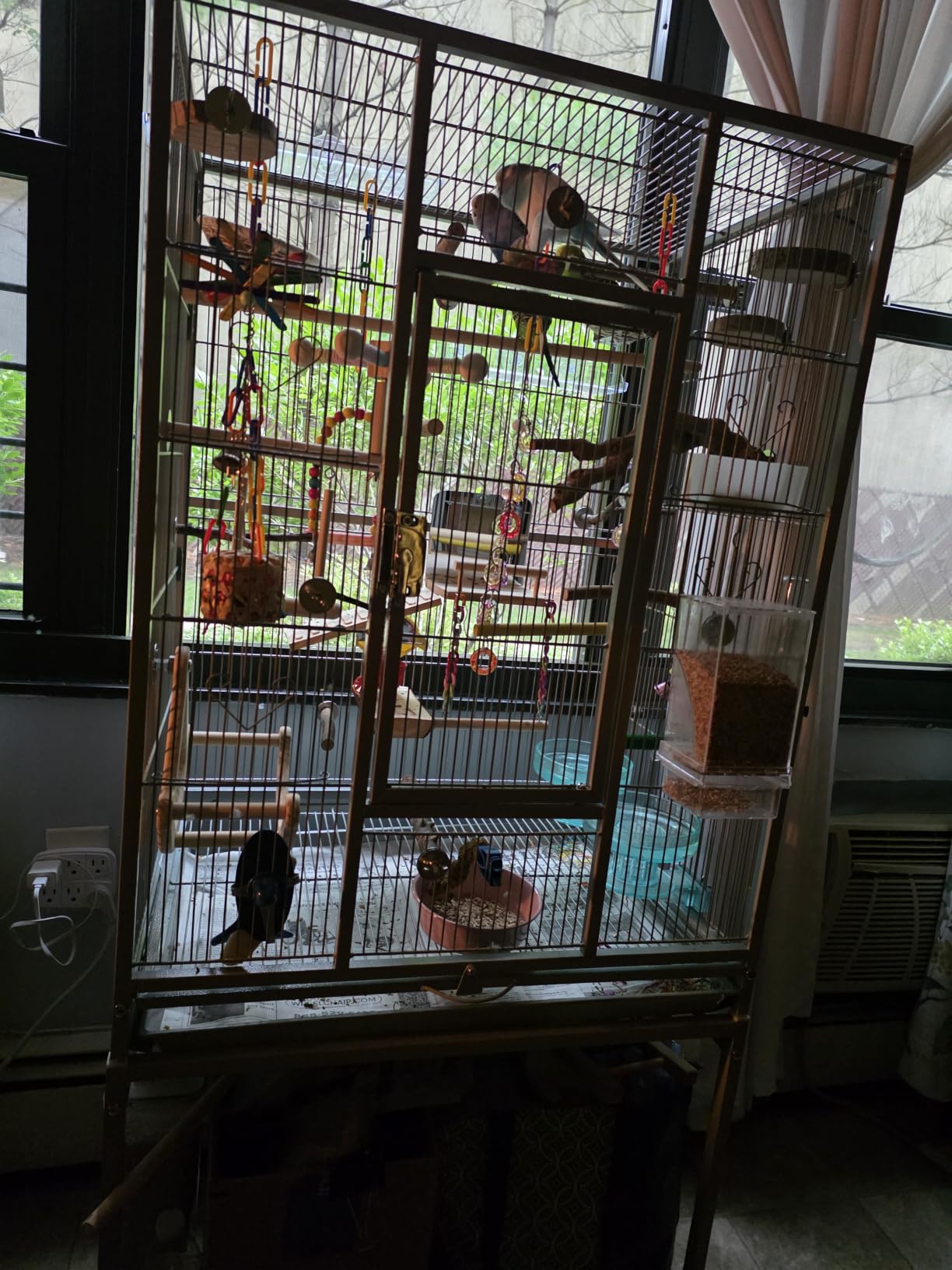 Yaheetech 54inch Metal Large Parrot Parakeet Flight Bird Cage w/Rolling Stand for Small Parrots Cockatiel Sun Parakeet Green Cheek Conure Lovebird Budgie Finch Canary customer photo 1