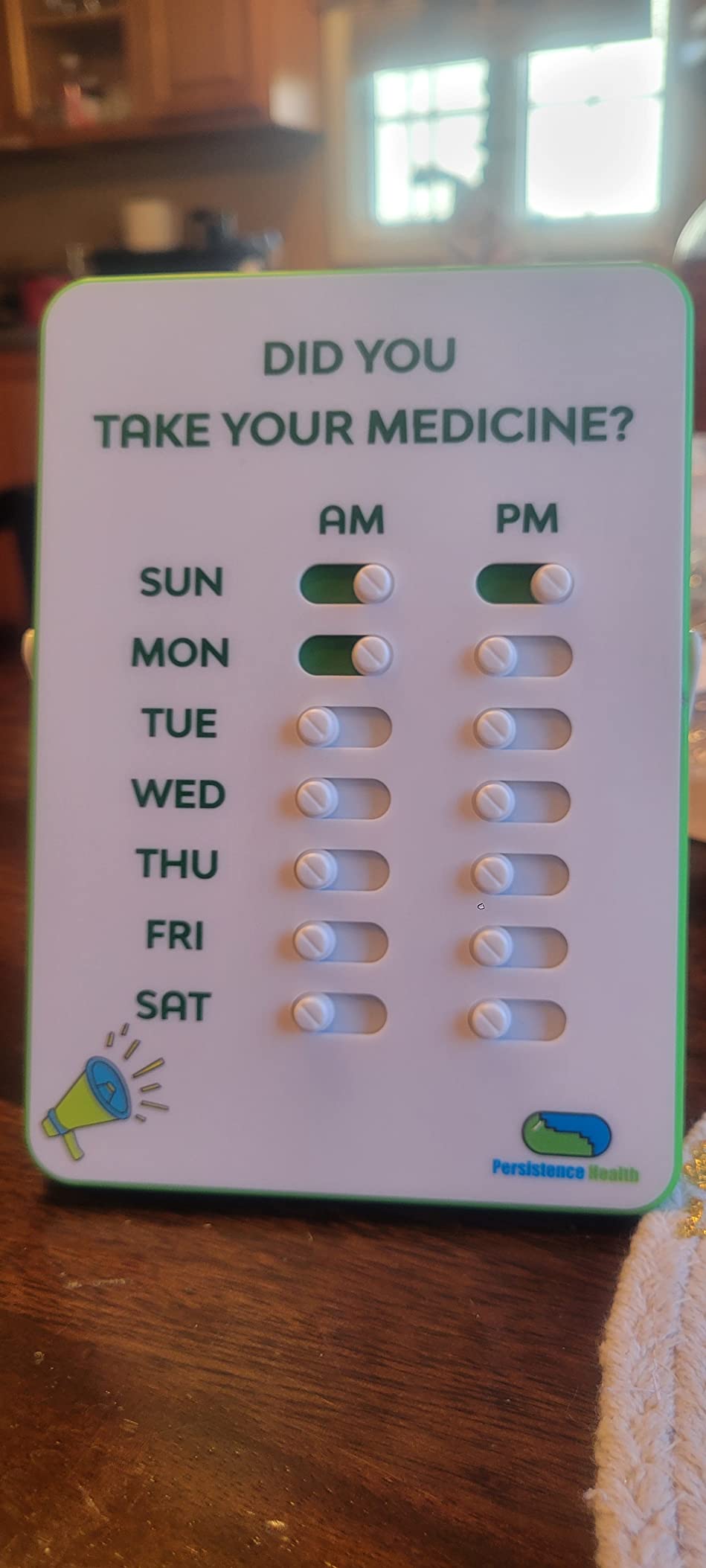 Medication Tracker & Pill Reminder | Visual Reminder Alarm | 7 Day AM PM Medication Reminder | Take and Slide | No More Second-guessing or Double-dosing | Perfect for The Elderly (Two Column English) customer photo 1