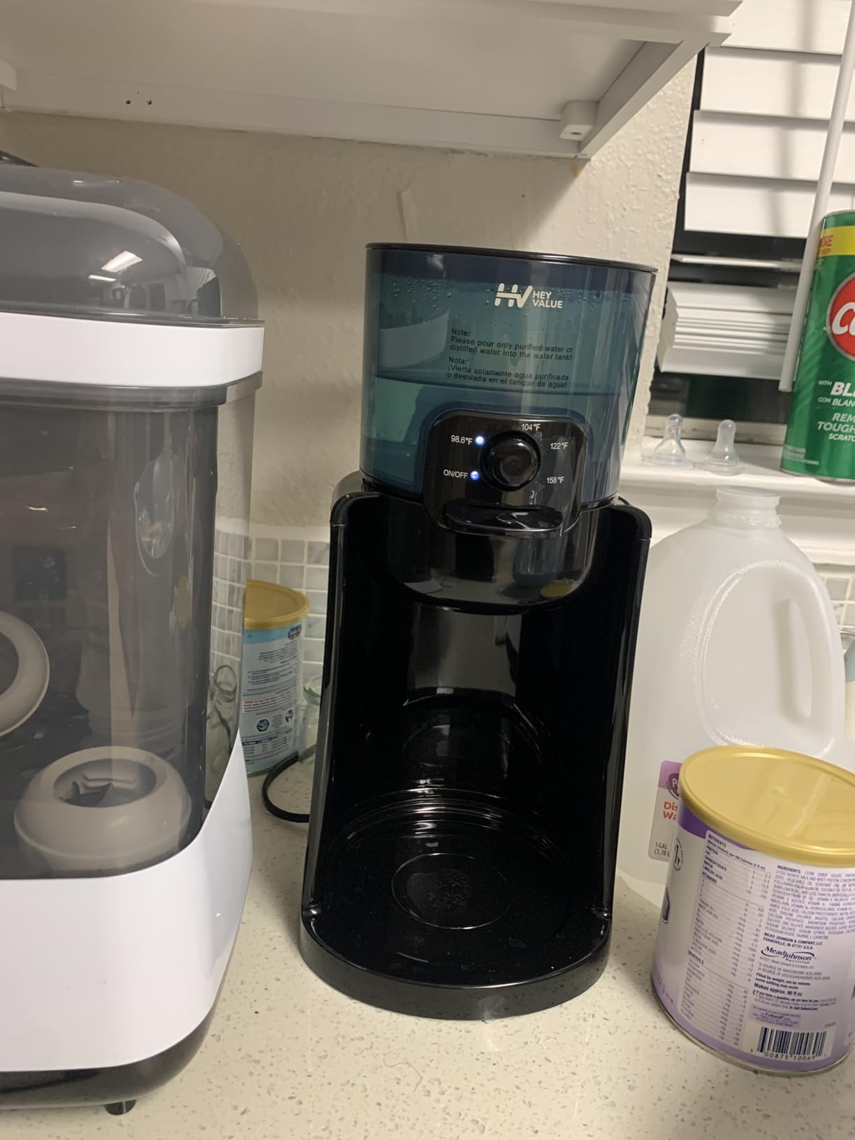 HEYVALUE Water Warmer for Baby Formula with Night Light,Bottle Warmer,Black customer photo 1