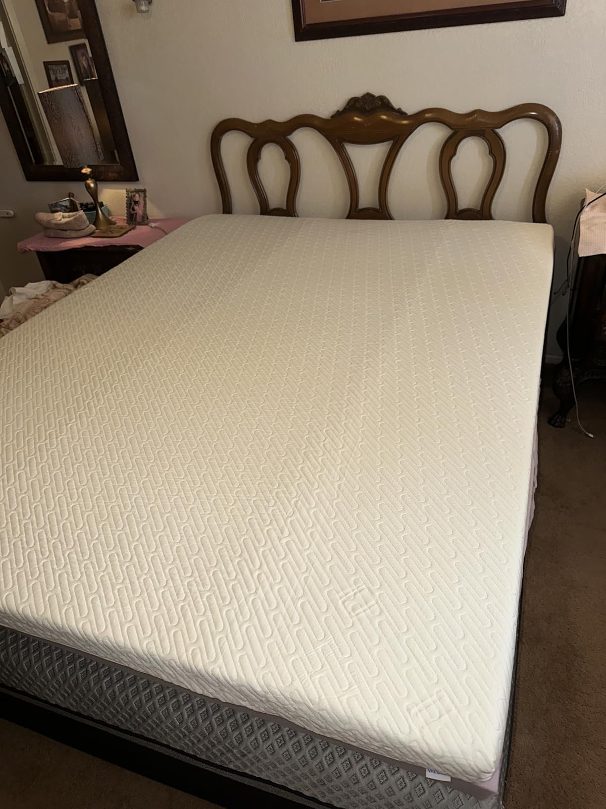 VALUXE 3 Inch Gel Memory Foam Mattress Topper Queen Size High Density Cooling Pad Pressure Relief Bed Topper (with Removable & Washable Bamboo Cover) customer photo 2