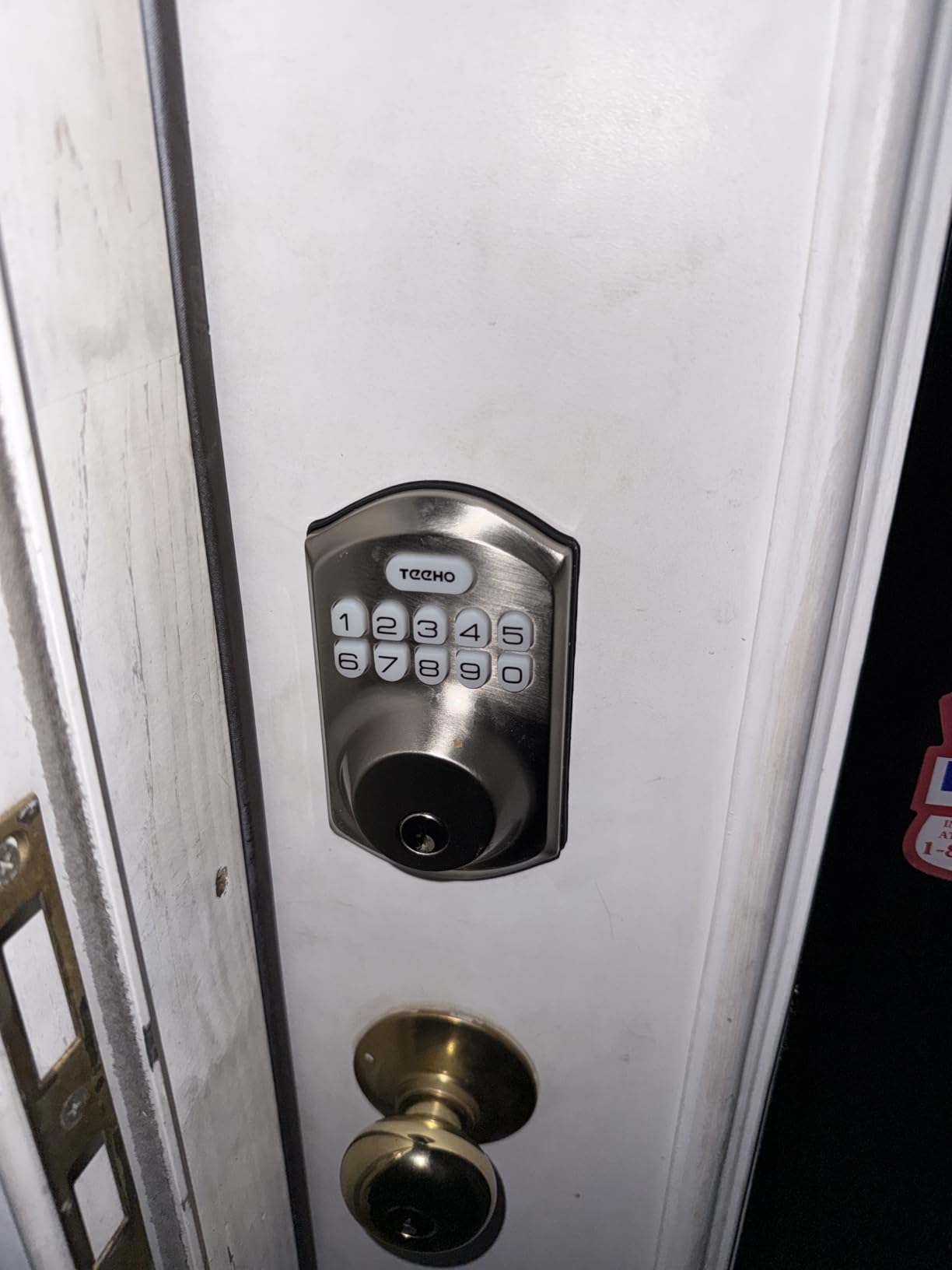 TEEHO TE001 Keyless Entry Deadbolt with Keypad for Front Door, Satin Nickel customer photo 1