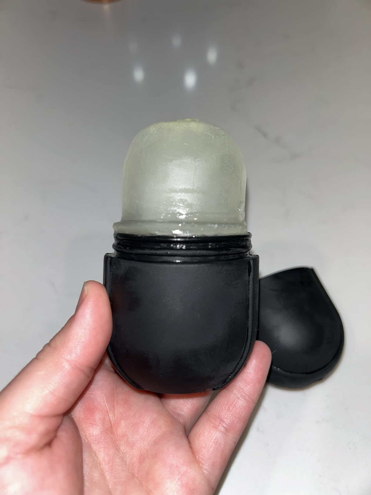 Ice Roller for Face and Eye, Ice Face Roller, Ice Roller Skin Care Tools Gifts for Women , Preppy Cute Silicone Ice Mold Stuff for Beauty(Black) customer photo 2