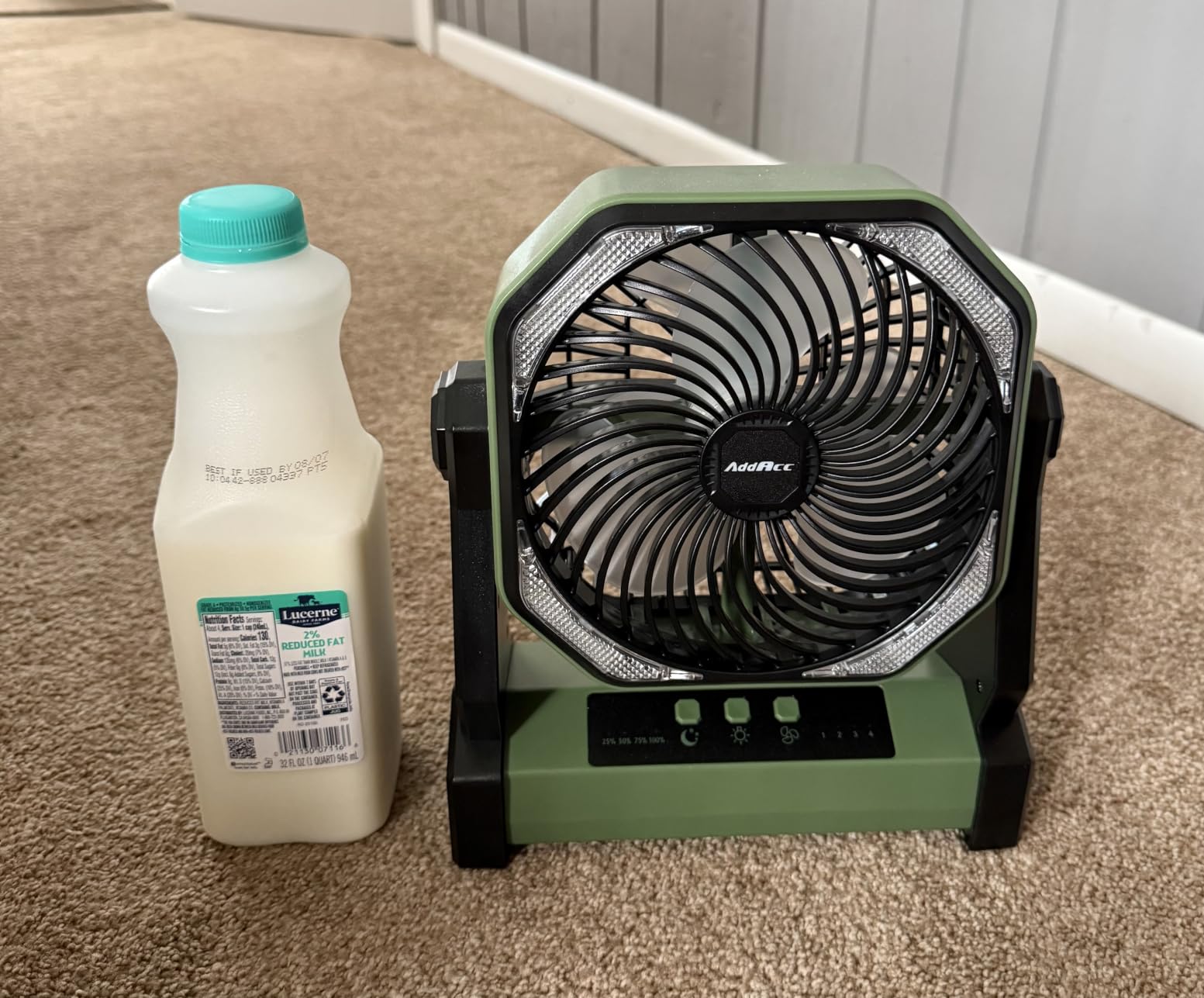 20000mAh Battery Powered Camping Fan, 58Hrs Rechargeable Portable Fan, 400LM Light, 360° Hook, Whisper Quiet Battery Operated Fan for Outdoor Car Travel Gear Essentials Power Outages Co-brand AMACOOL customer photo 2