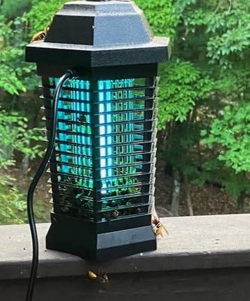 GOOTOP Bug Zapper Outdoor, Mosquito Zapper, 4200V 3 Prong Plug in Electric Fly Zapper, Mosquito Killer, Fly Traps, Flying Insects Zapper Indoor Outdoor, ABS Plastic Outer (Black) customer photo 1