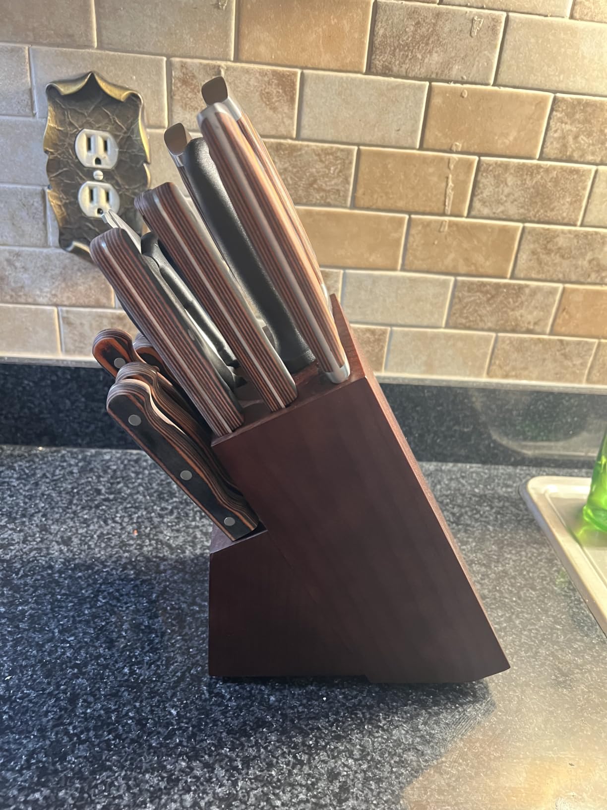 15 Pieces Kitchen Knife Set with Block and Sharpener customer photo 1