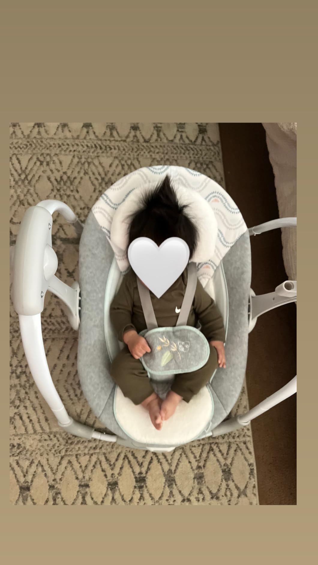 Ingenuity ConvertMe 2-in-1 Compact Portable Automatic Baby Swing & Infant Seat, Battery-Saving Vibrations, Nature Sounds, 0-9 Months 6-20 lbs (Swell) customer photo 1