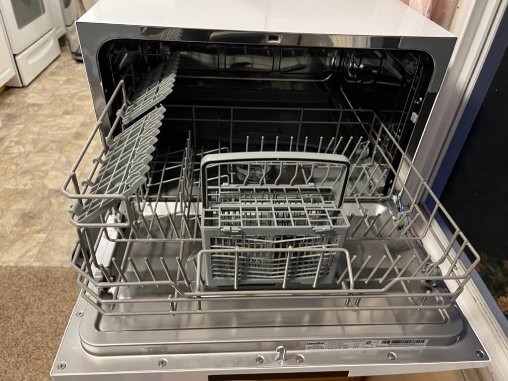 COMFEE’ Countertop Dishwasher, Energy Star Portable Dishwasher, 6 Place Settings & 8 Washing Programs, Speed, Baby-Care, ECO& Glass, Dish Washer for Dorm, RV& Apartment, Black customer photo 1
