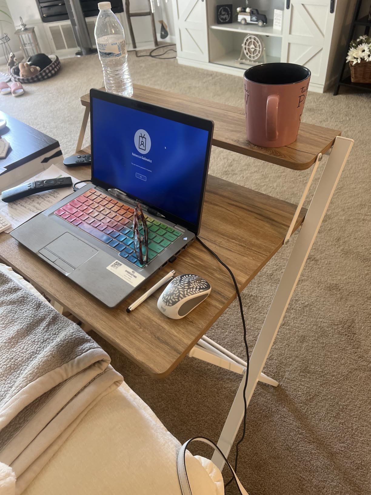 GreenForest Folding Desk No Assembly, Sturdy Computer Desk for Small Spaces customer photo 2