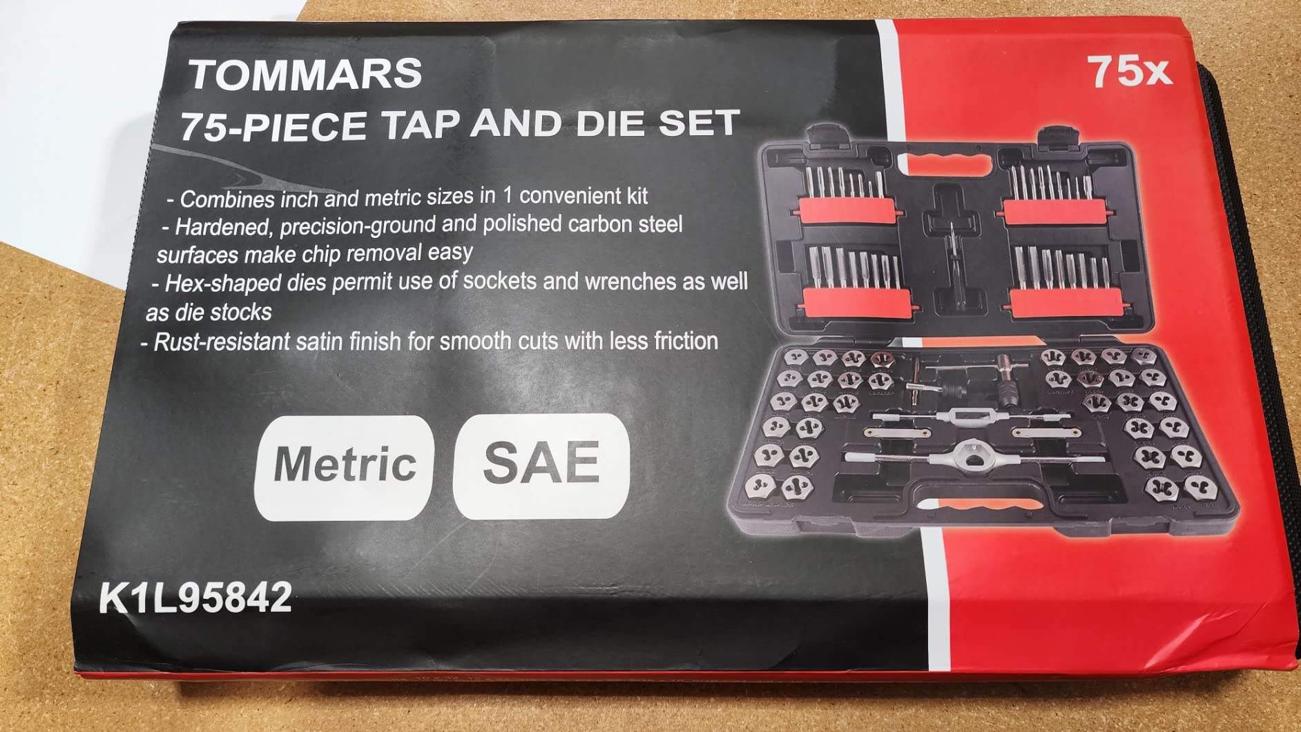 TOMMARS 51Pcs Jumbo Tap and Die Set, M6-M24 Metric Threading customer photo 1