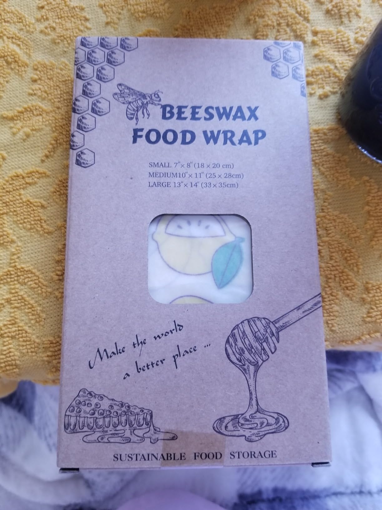 Reusable Beeswax Wrap - 9 Pack Eco-Friendly Beeswax Wraps For Food, Organic, Sustainable, Biodegradable, Zero Waste, Plastic-Free Food Storage, 1L Strawberry, 3M Orange, 5S Lemon Patterns customer photo 2