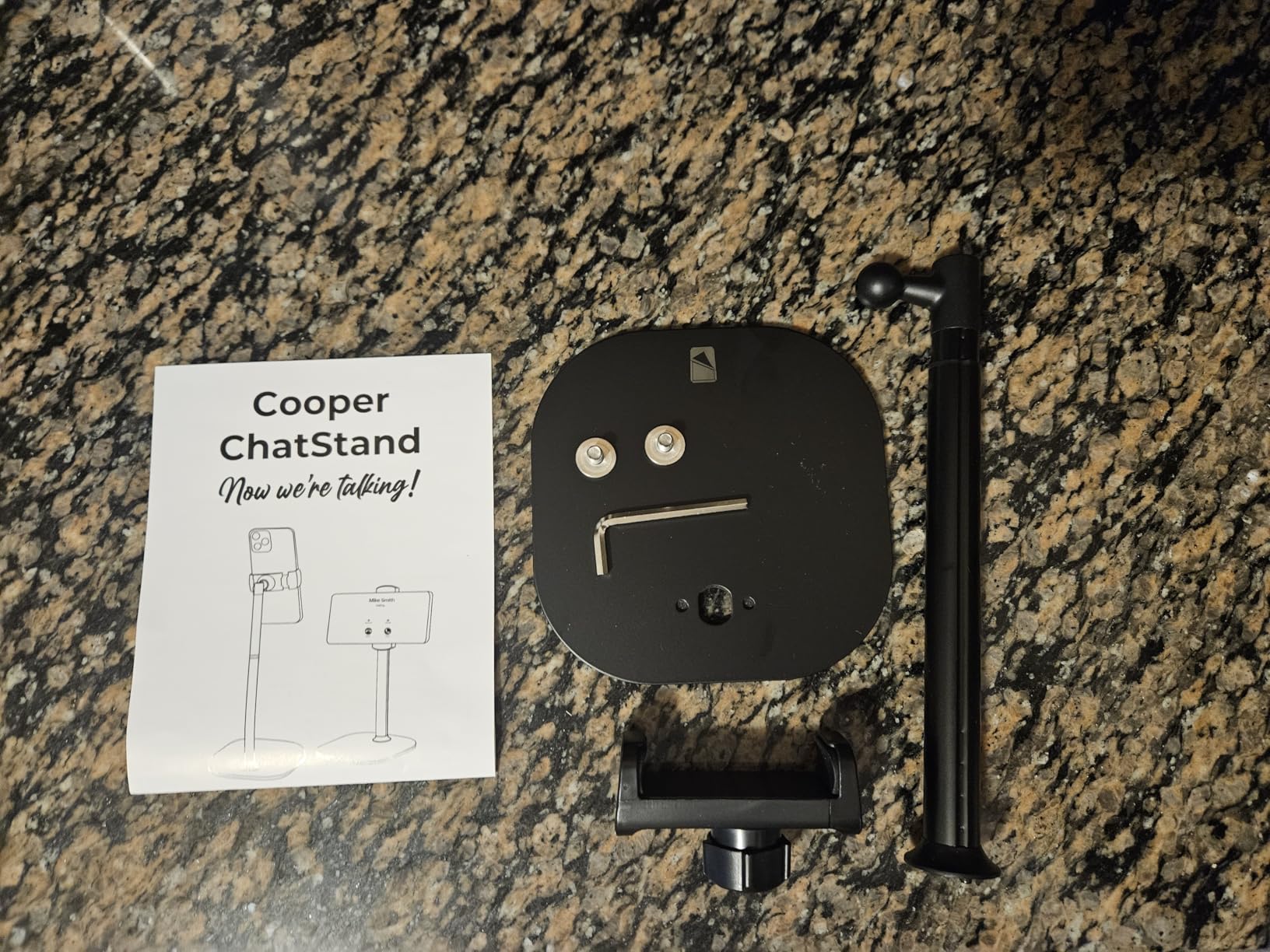 COOPER ChatStand Sturdy Cell Phone Holder, iPhone Stand for Desk, Recording customer photo 1