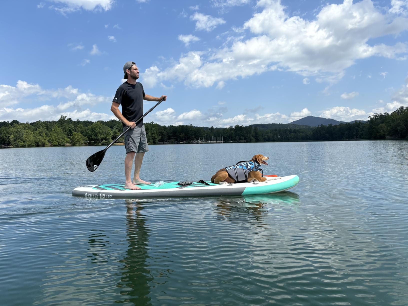 Aqua Plus 6inches Thick Inflatable SUP for All Skill Levels Stand Up Paddle Board,Paddle,Pump,ISUP Travel Backpack, Leash,Shoulder Strap,Youth,Adult Inflatable Paddle Board customer photo 2