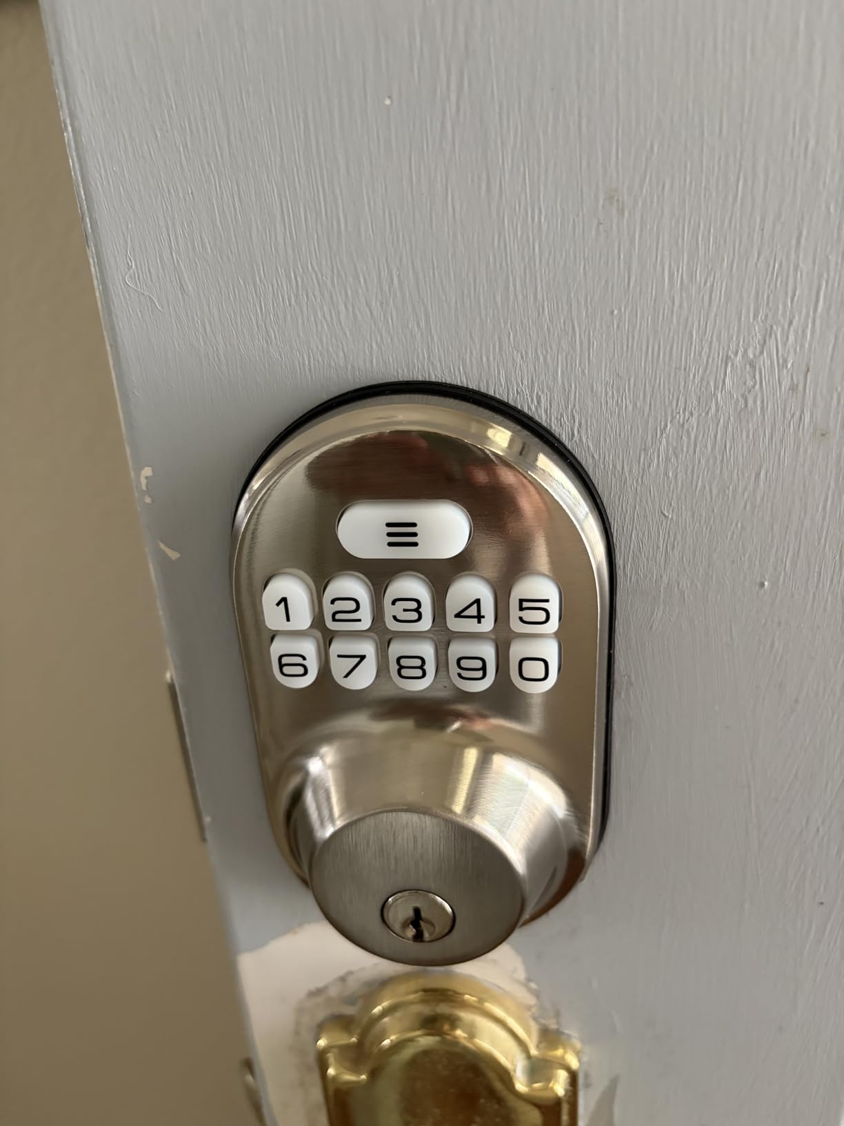 Veise RZ-A Electronic Keypad Deadbolt Door Lock, Satin Nickel customer photo 2