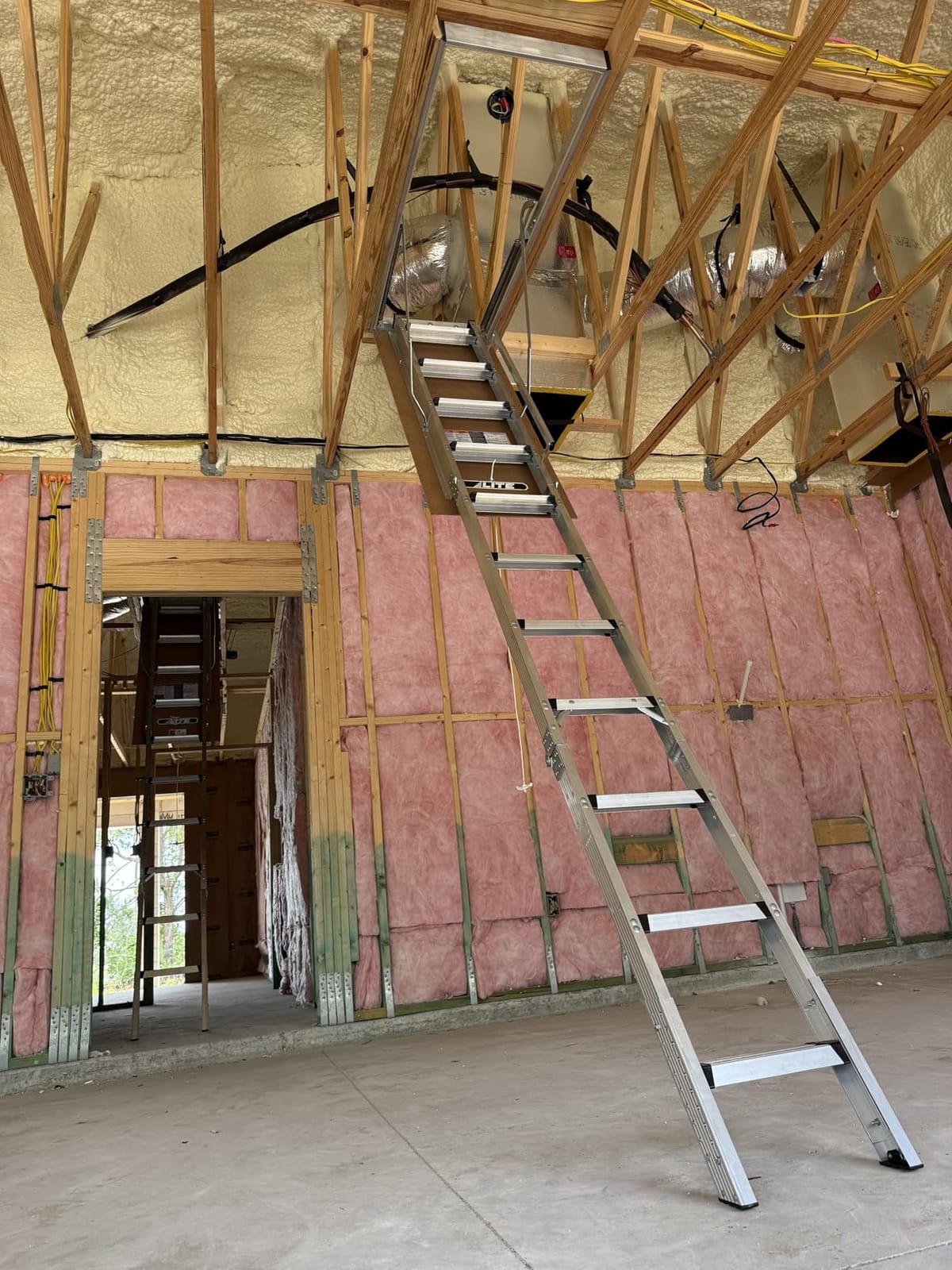 LITE 10 ft Aluminum Attic Ladder, 54 x 22.5 in, Type IAA, 375 lbs customer photo 2