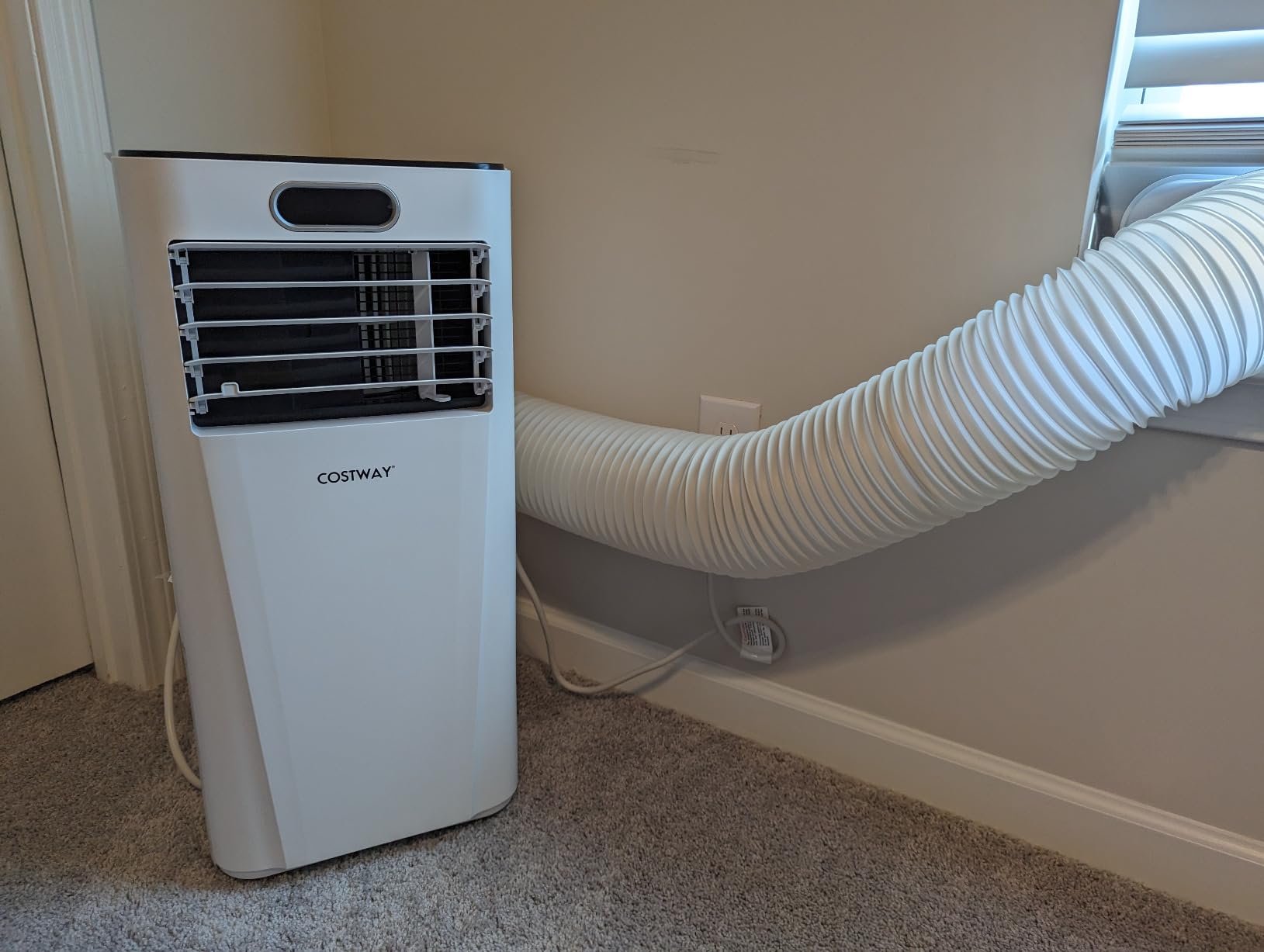 COSTWAY Portable Air Conditioners, 10000BTU Spaces up to 350sq.ft, with Remote Control, 24H Timer & Window Venting Kit, Multi-function AC Unit with Sleep Mode, for Bedroom, Living Room(10000BTU, Grey) customer photo 1