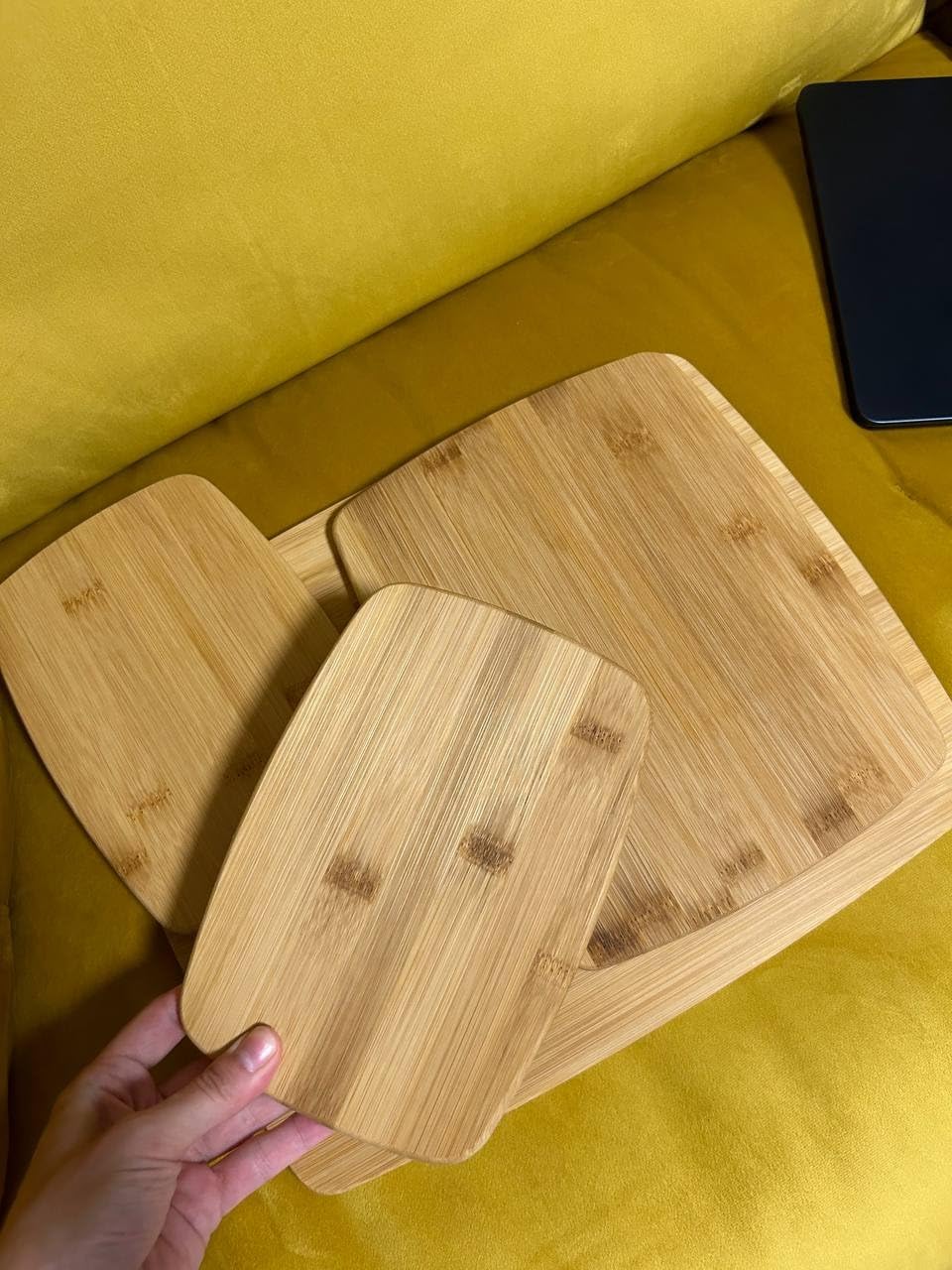 Farberware Bamboo Cutting Board Set, 4-Piece, Reversible customer photo 2