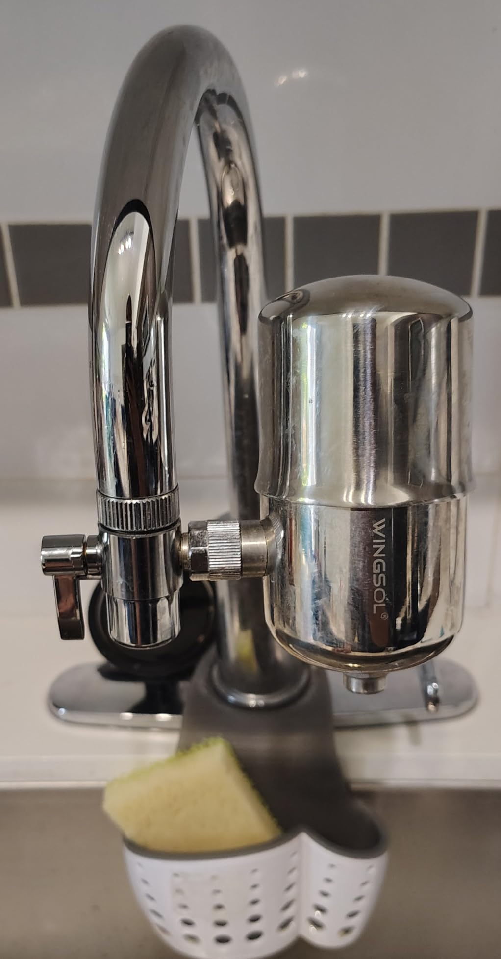 WINGSOL Stainless Steel Water Filter for Sink Faucet, NSF/ANSI 42&53, 360° Rotating Tap Purifier Reduces PFAS, Lead, Chlorine & Microplastics, 350 Gallons Long-Lasting for Kitchen & Bathroom customer photo 1