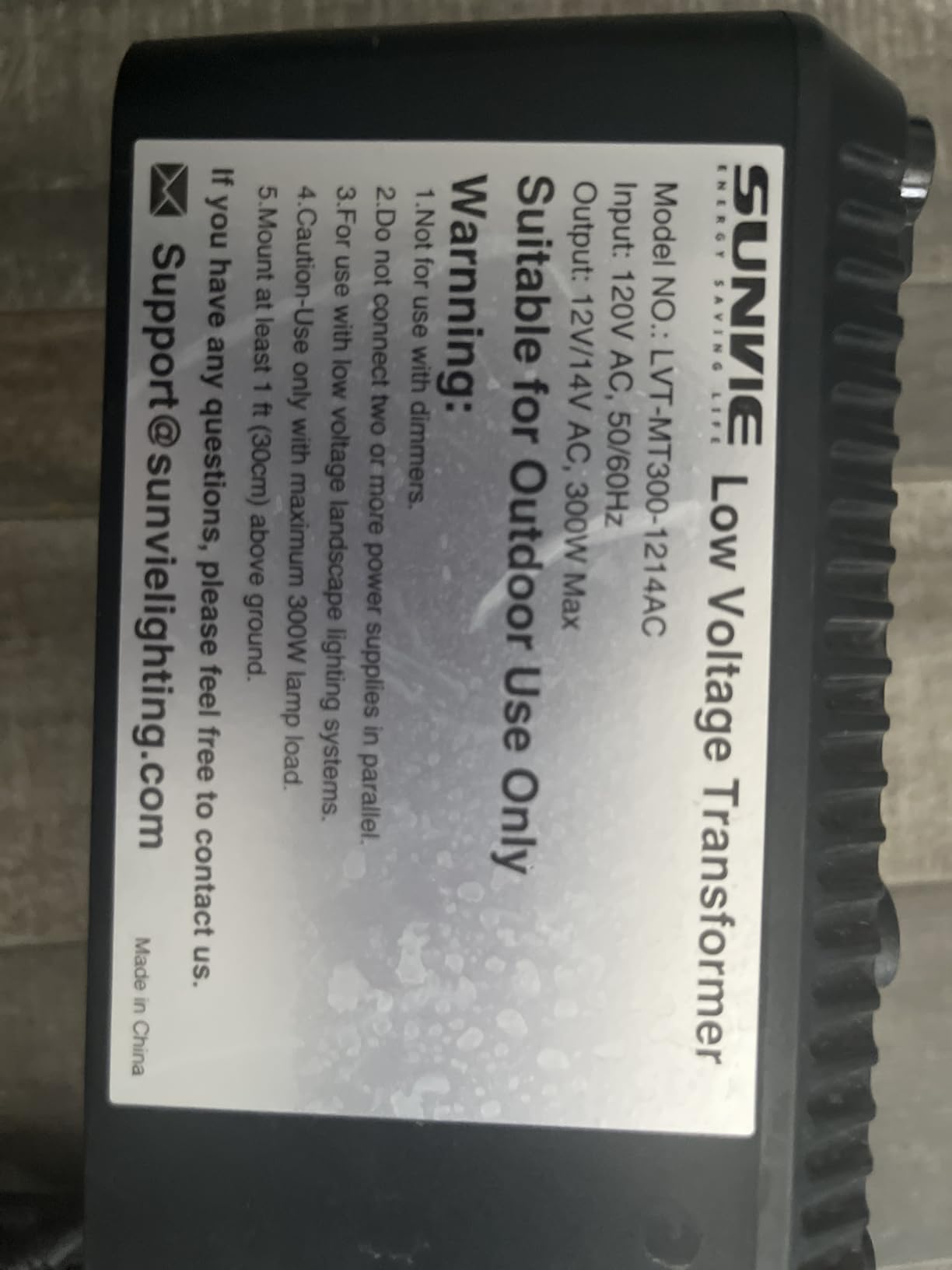 SUNVIE 300W Low Voltage Transformer Outdoor with Timer & Photocell Sensor customer photo 2