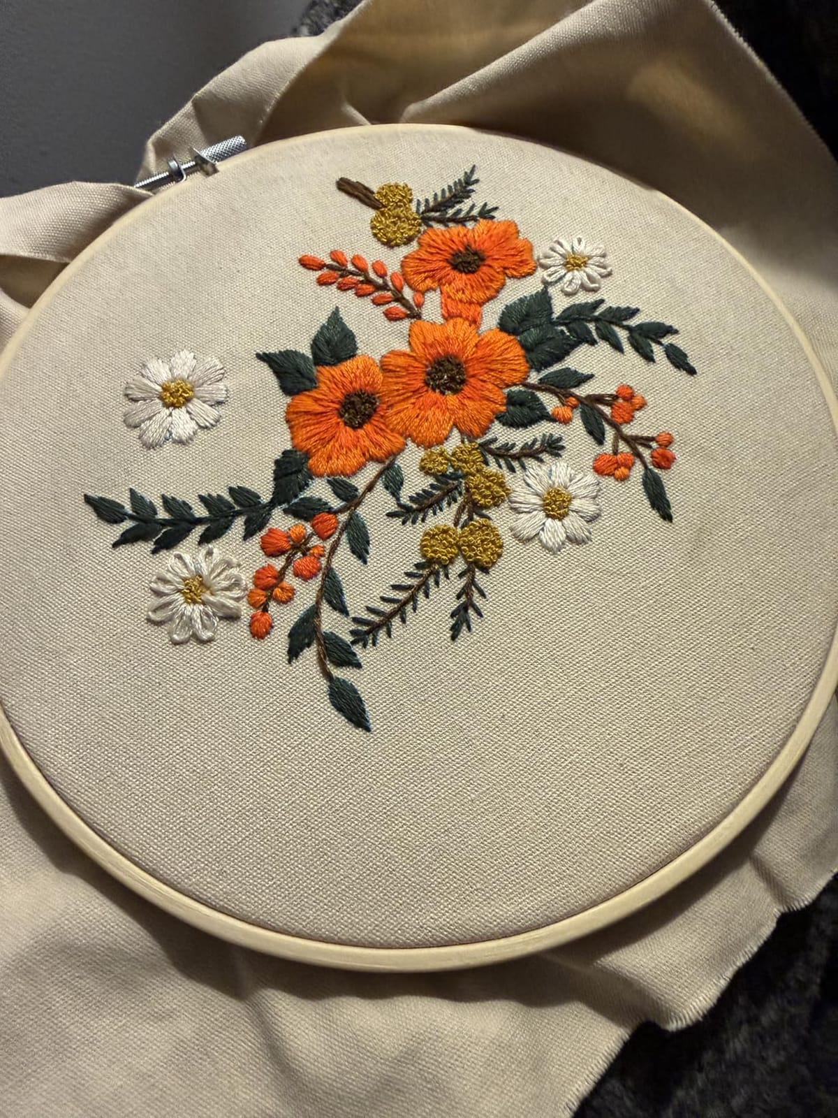 Santune 3 Sets Embroidery Kit,Cross Stitch Kits for Beginners,Needlepoint Kits for Adults with Easy Floral Pattern Hand Crafts,Hoop,Needle,Mothers Day Gifts customer photo 2