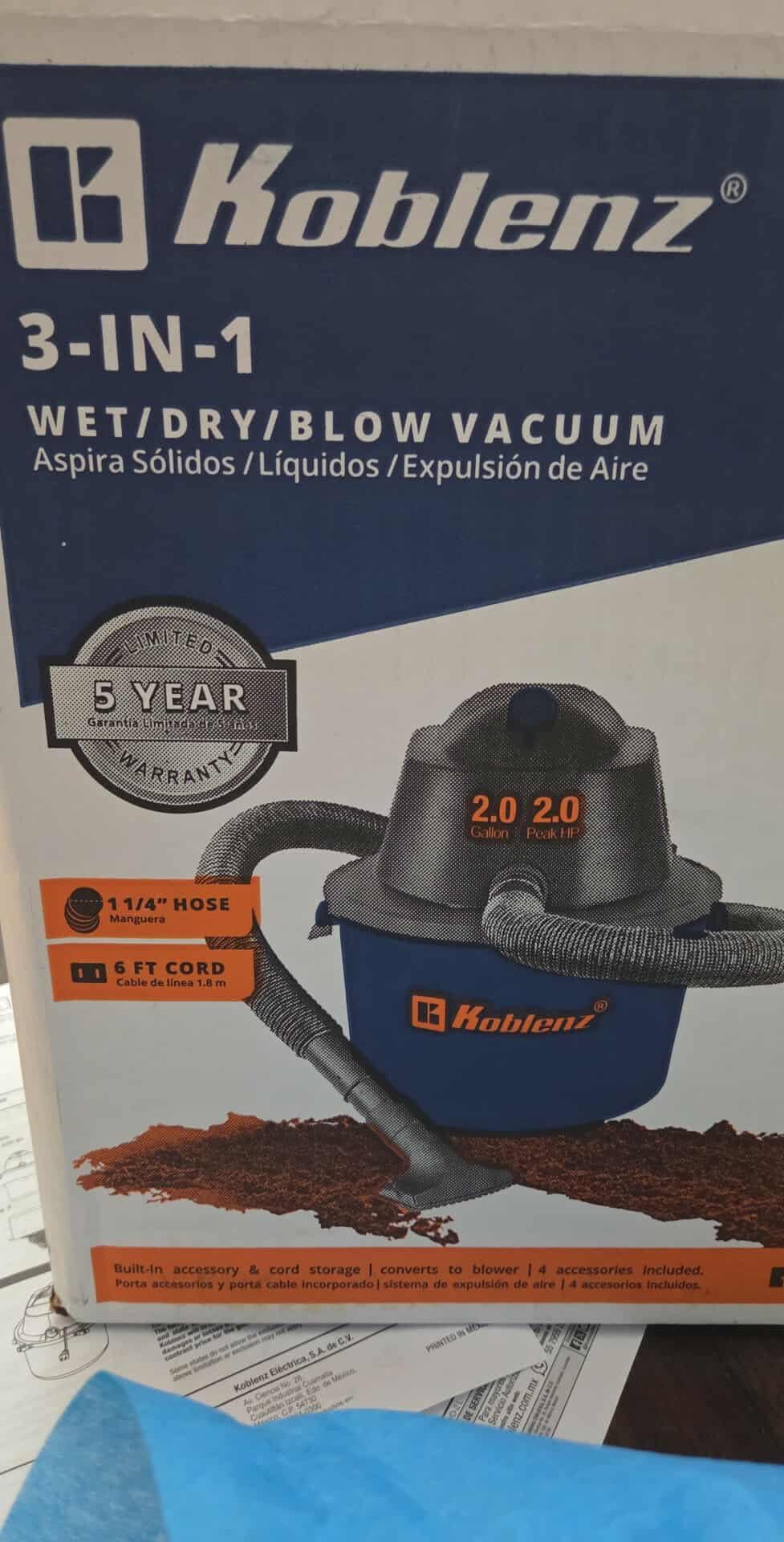 Koblenz WD-2L Wet Dry Vacuum Cleaner, Home Car Garage Workshop, 2.0 PHP customer photo 1