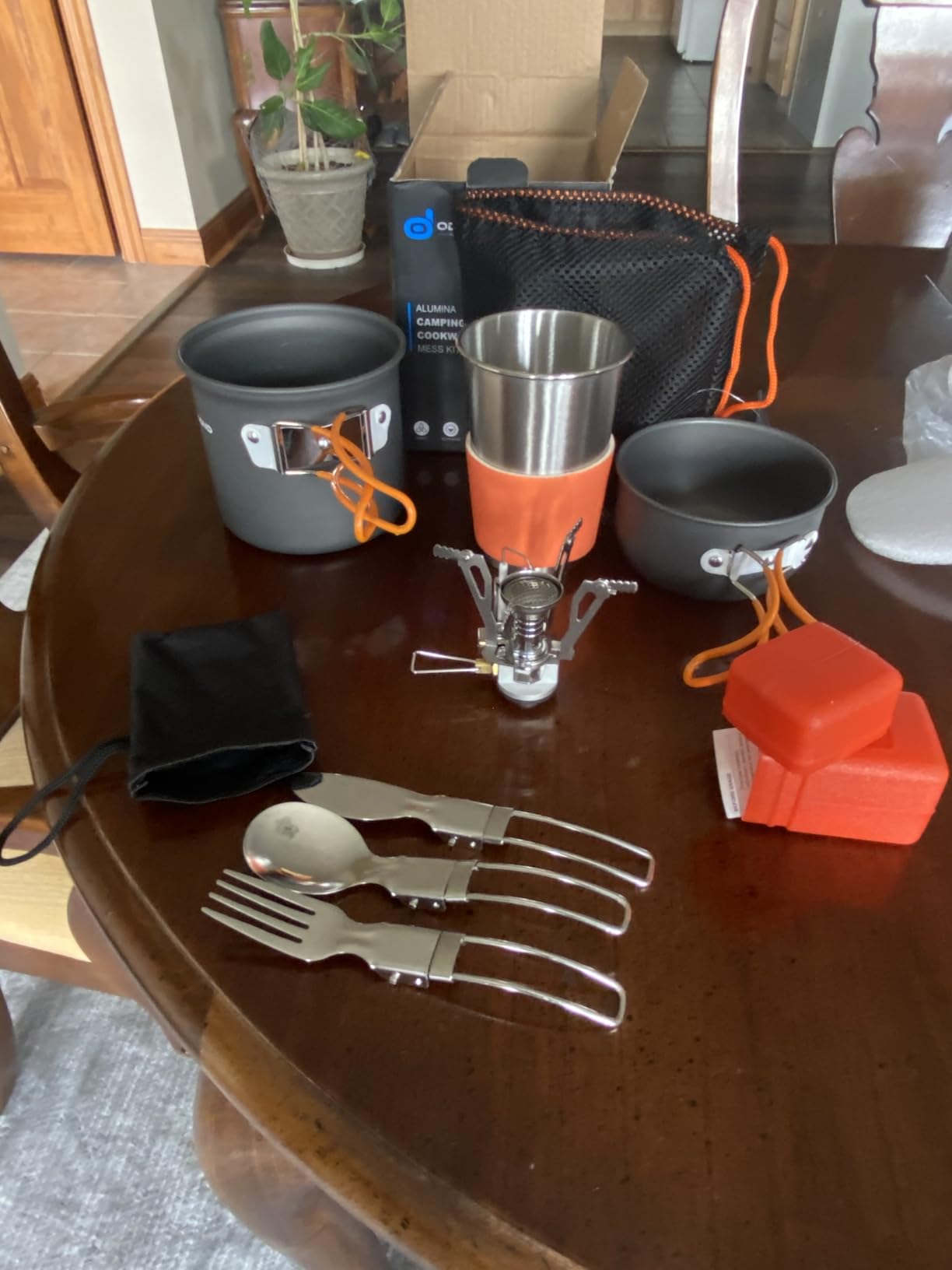 Odoland Camping Cookware Stove Set with 1.2L/0.6L Pots and Protable Stove customer photo 2